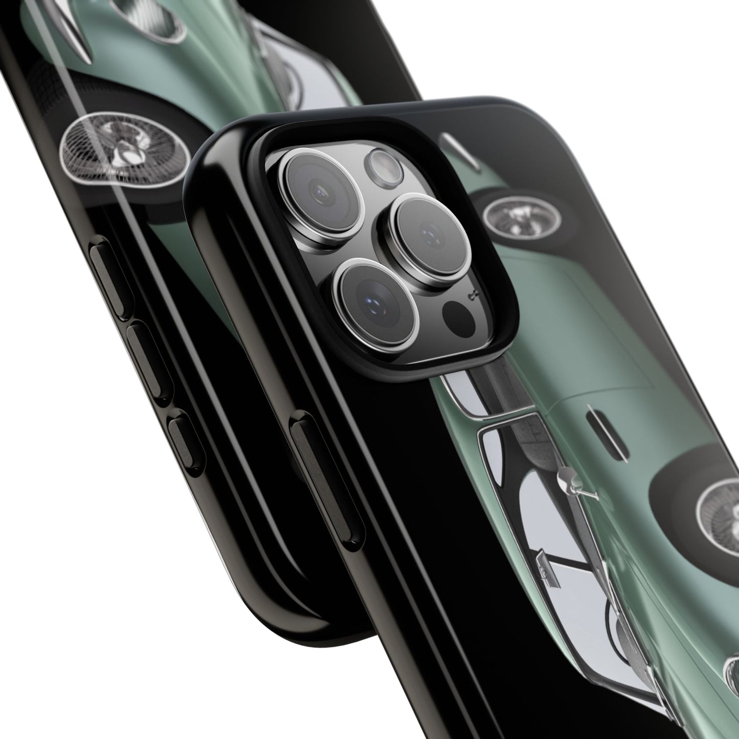 Phone Case iPhone 16/15/14 - Vintage Green Car Tough Case