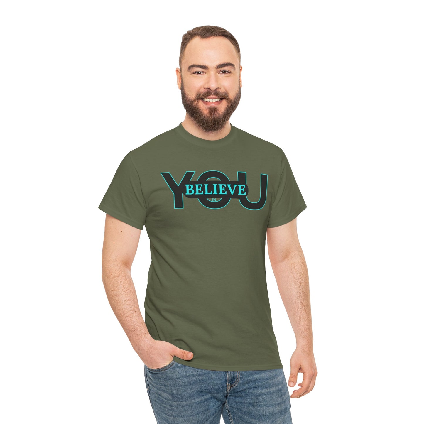 Believe in You (Blue) - Motivational T-Shirt Unisex Tee