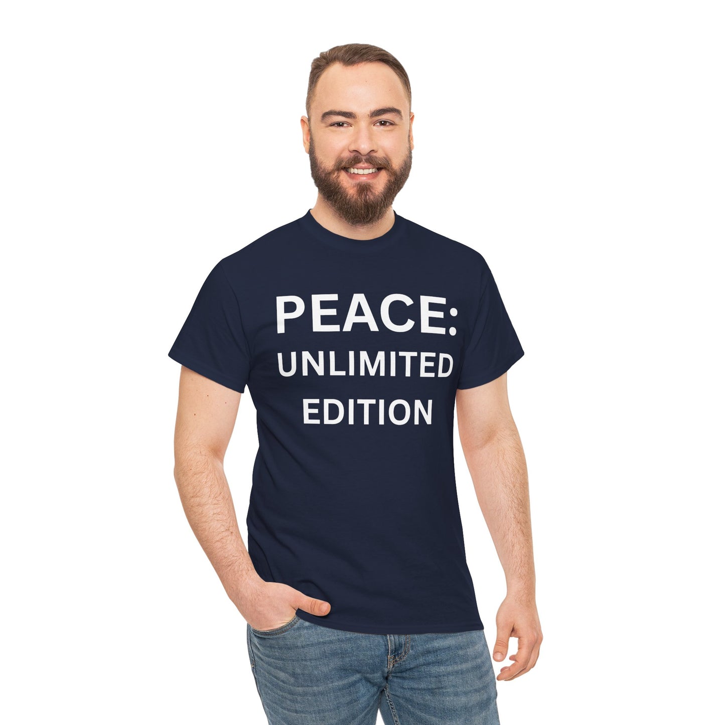 Peace Unlimited Edition Unisex Heavy Cotton Tee | Casual Wear, Gift for Friends, Peace Activism, Comfort, Everyday Style