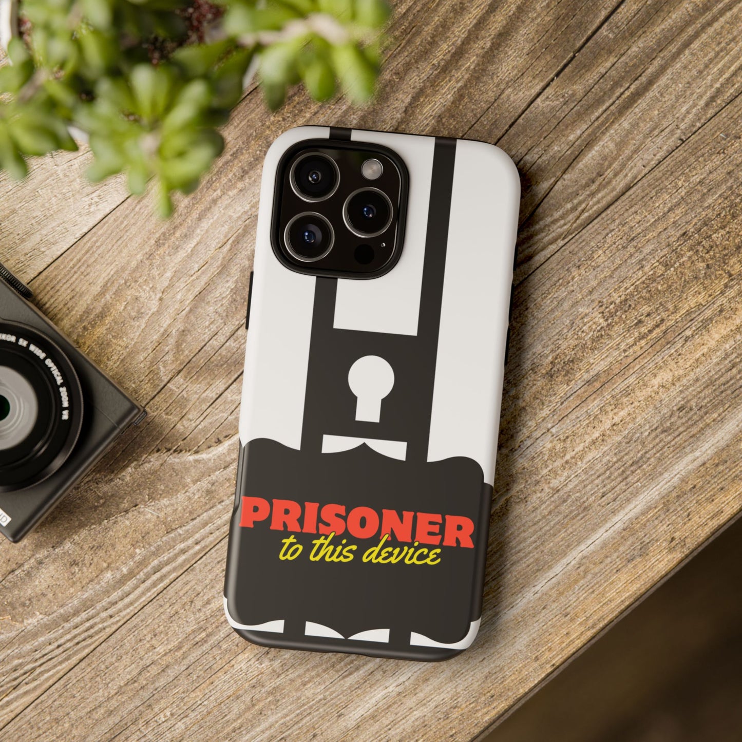 Phone Case iPhone 16/15/14 - Funny Prisoner to this Device Tough Case