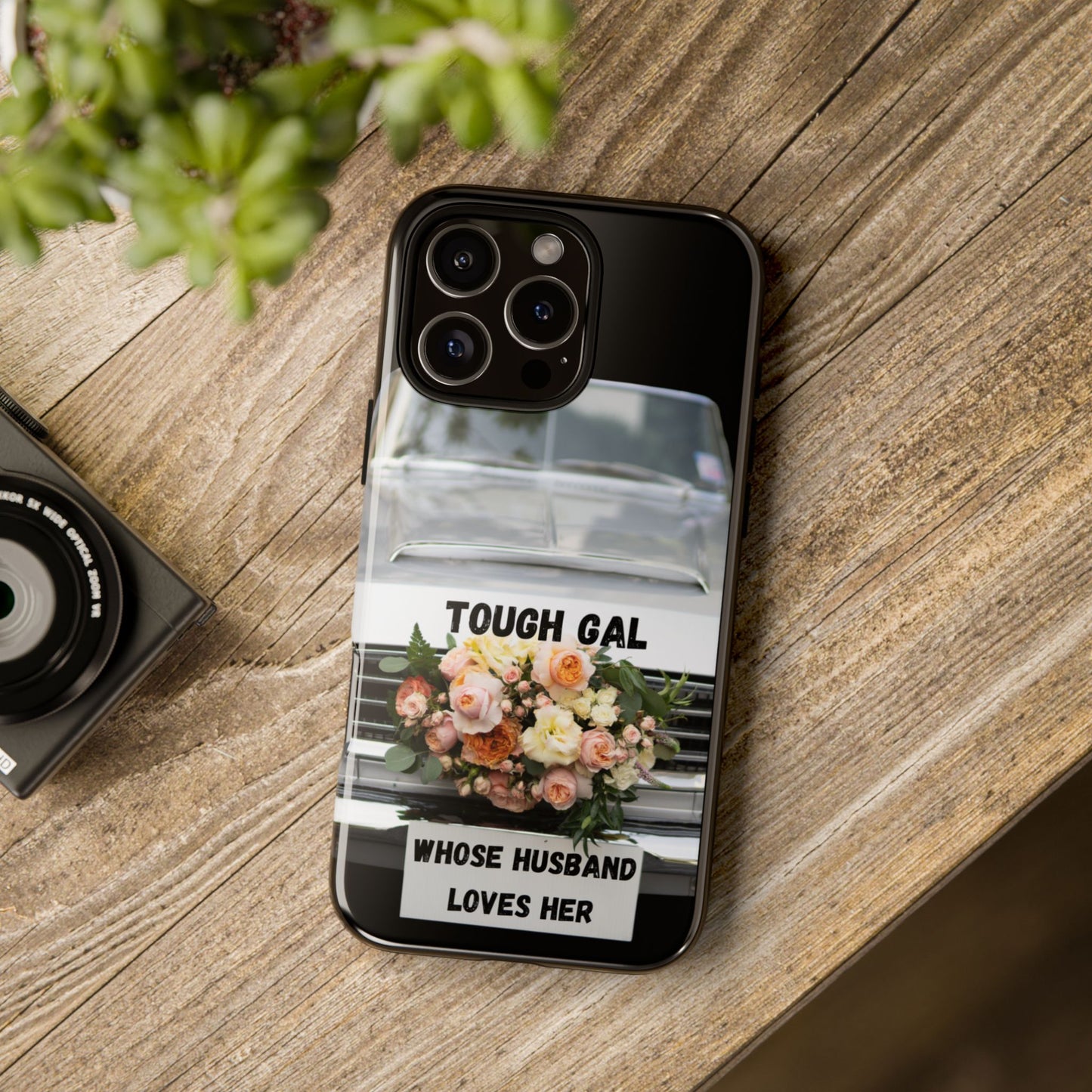 Phone Case iPhone 16/15/14 - Tough Gal Whose Husband Loves Her Tough Case