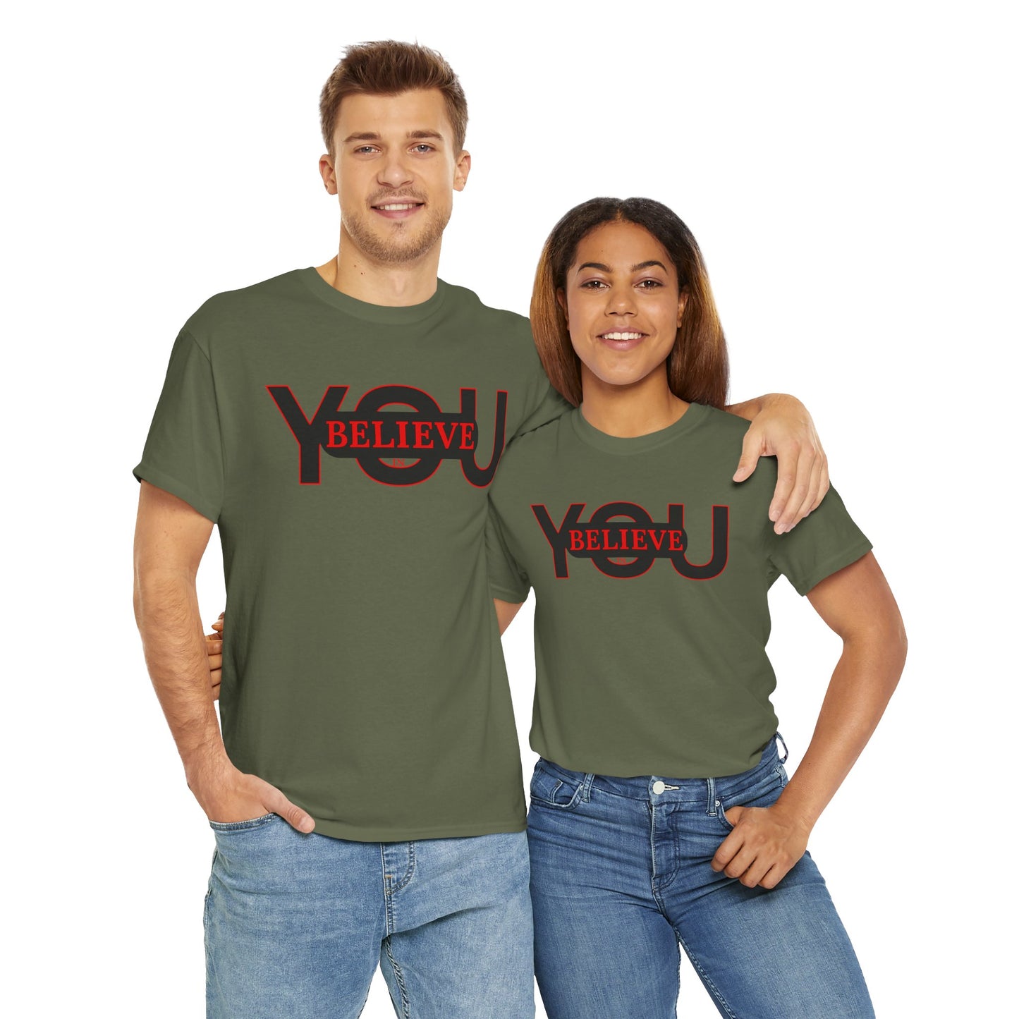 Believe in You (Red) - Motivational T-Shirt Unisex Tee