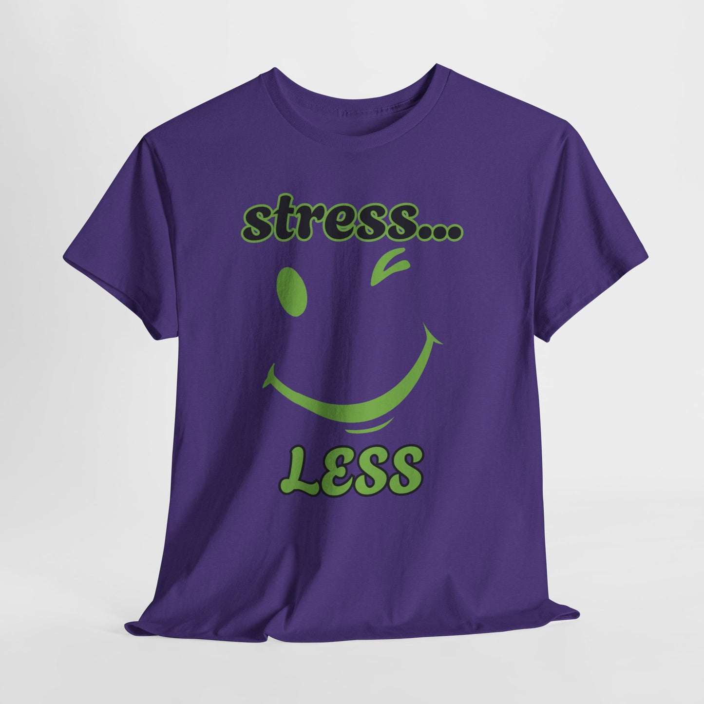 Graphic Tee - Winking Smiley Face 'Stress Less' Design