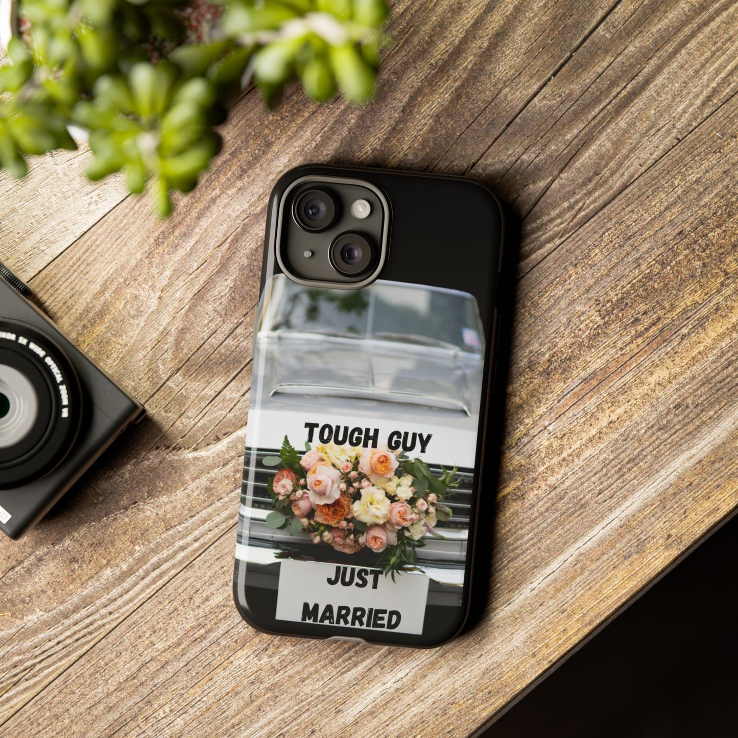 Phone Case iPhone 16/15/14 - Tough Guy Just Married Tough Case