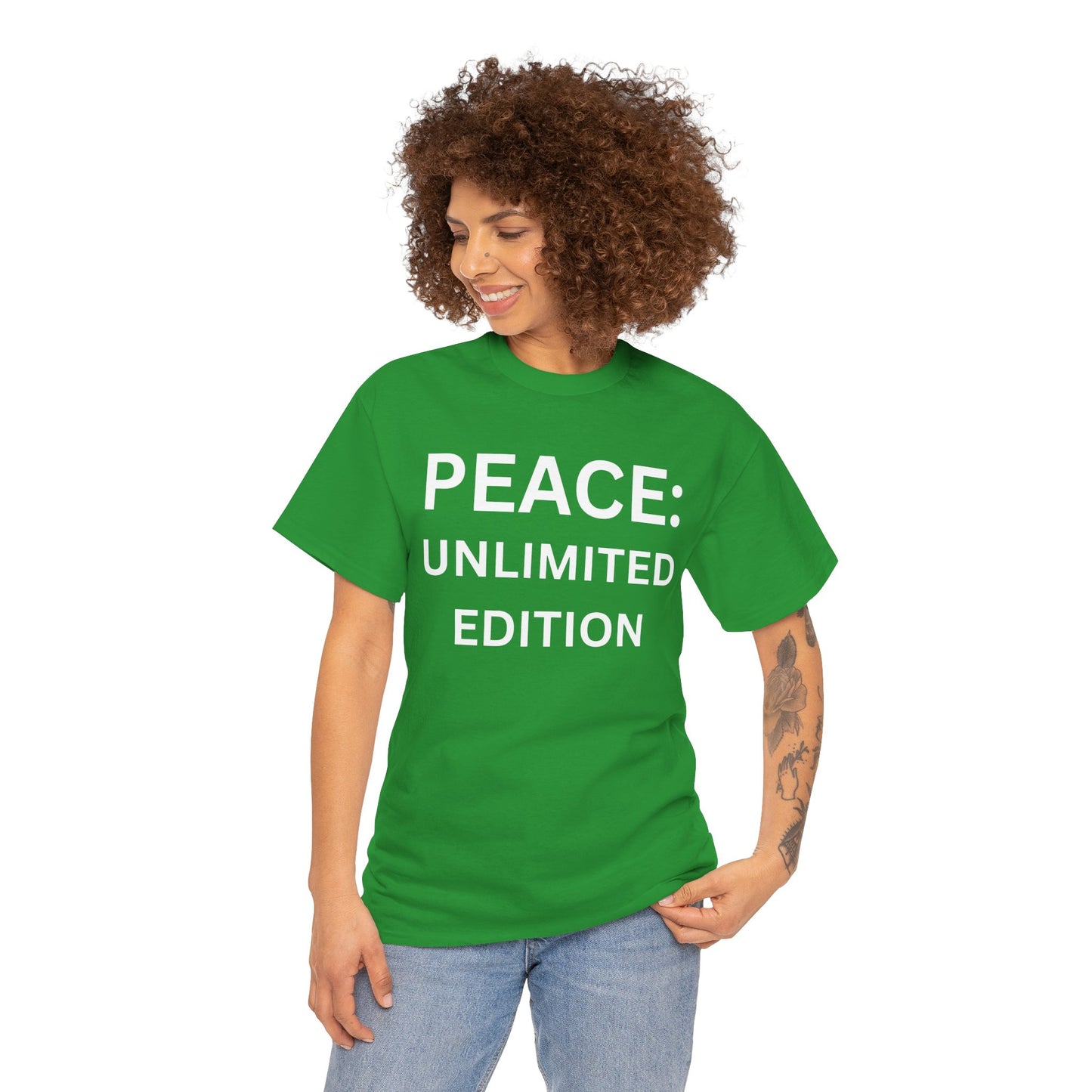 Peace Unlimited Edition Unisex Heavy Cotton Tee | Casual Wear, Gift for Friends, Peace Activism, Comfort, Everyday Style