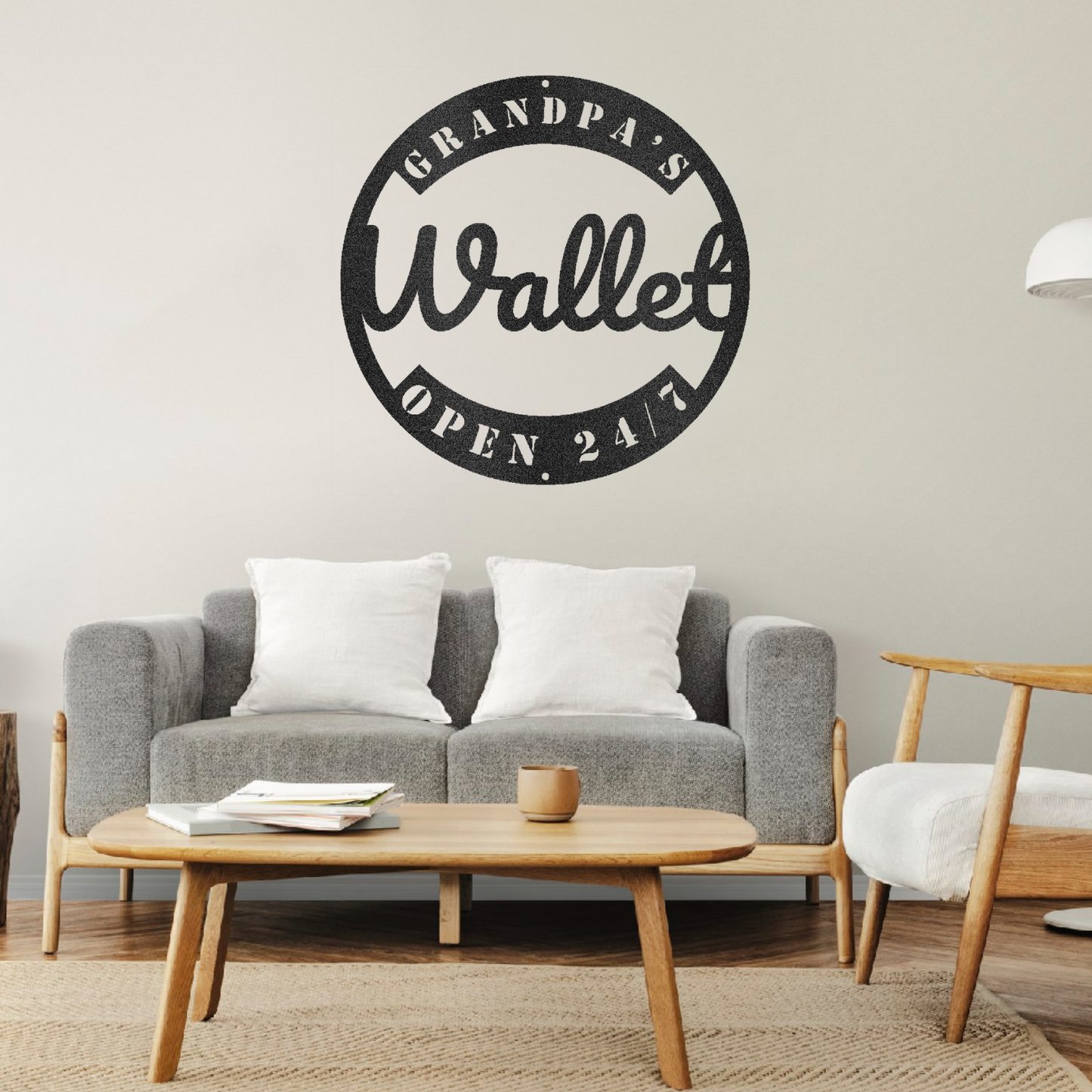 Grandpa's Wallet Open 24/7 - Steel Wall Decor