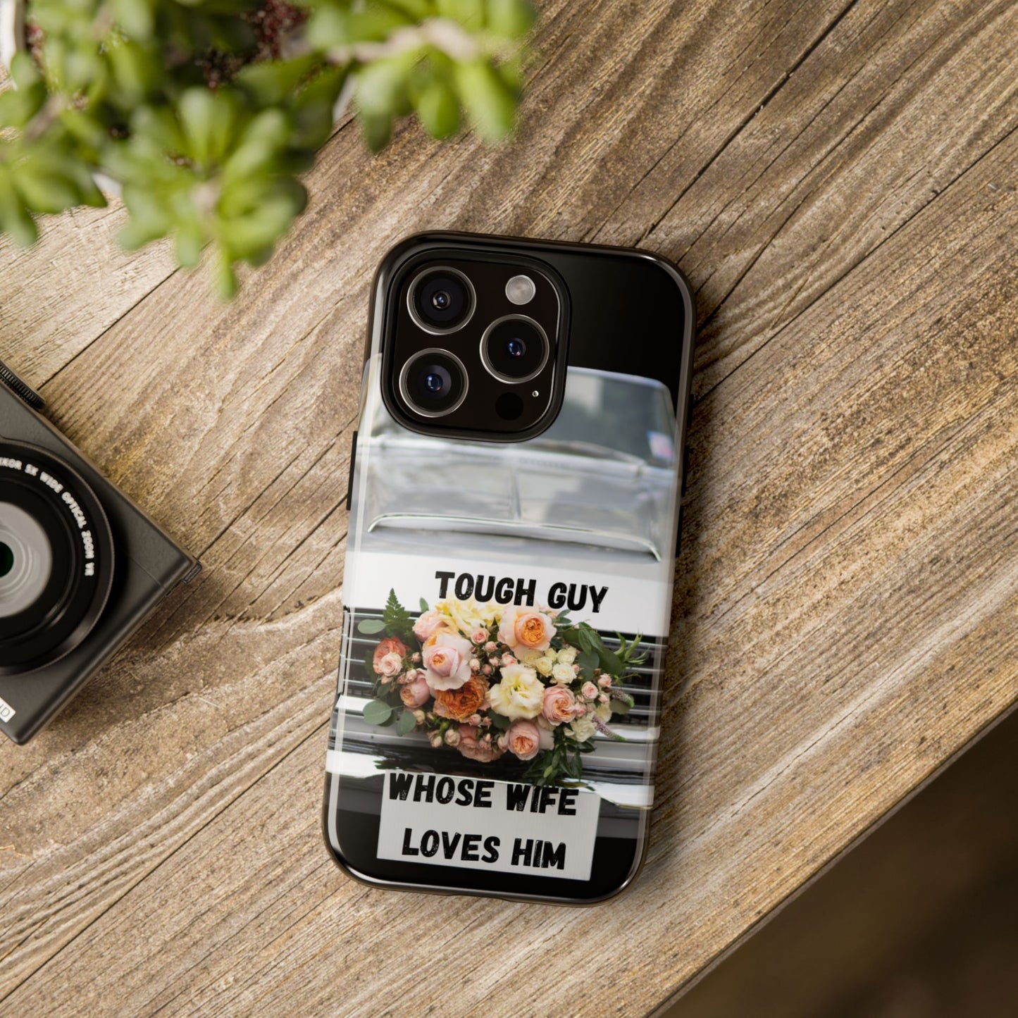 Phone Case iPhone 16/15/14 - Tough Guy Whose Wife Loves Him Tough Case