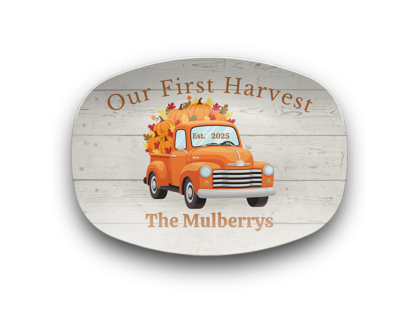 Harvesting Blessings Personalized Thanksgiving Platter 10in x 14in
