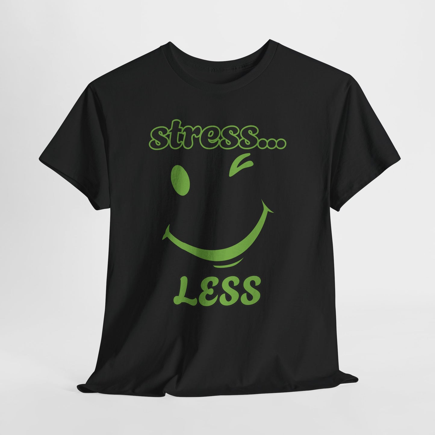 Graphic Tee - Winking Smiley Face 'Stress Less' Design