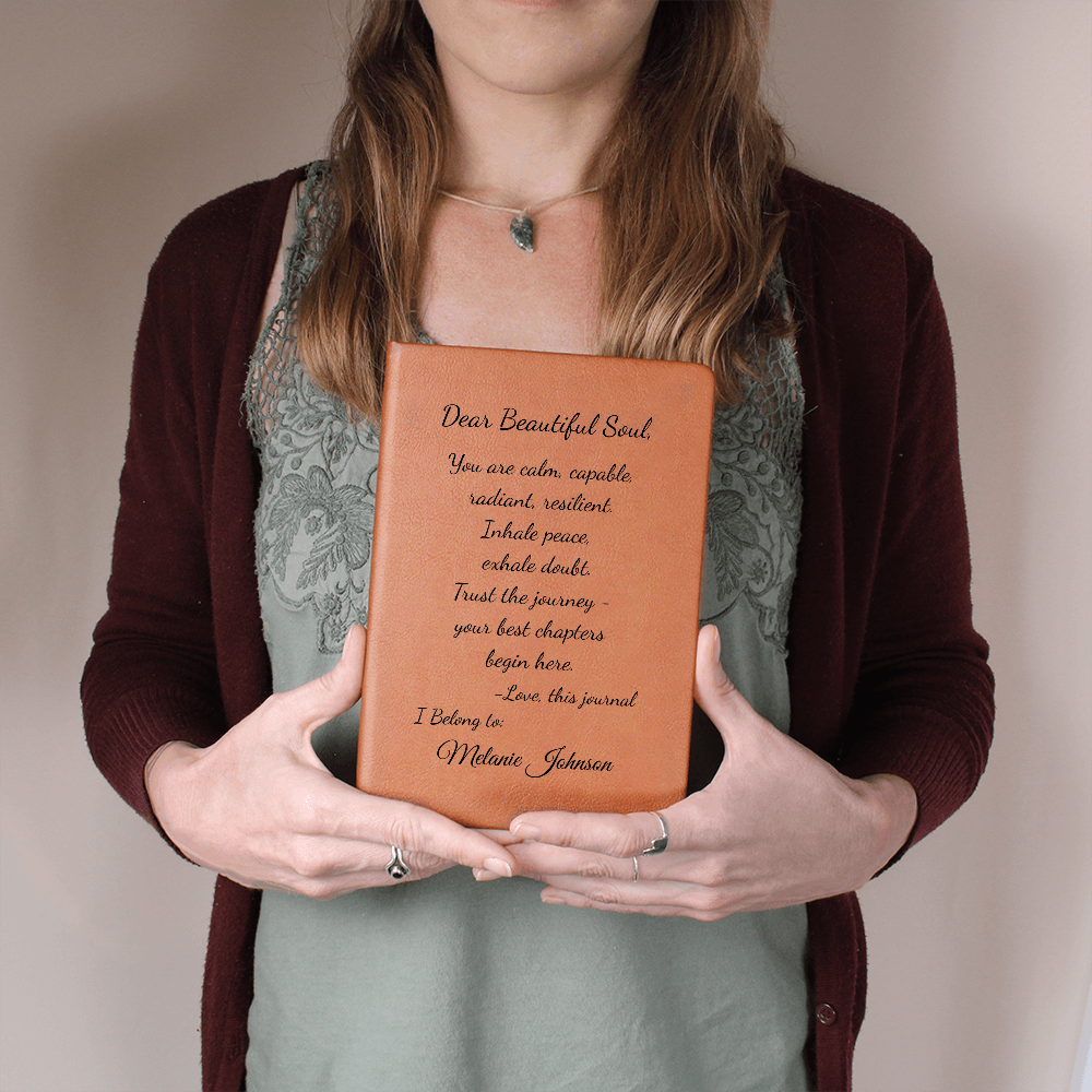 PERSONALIZED Dear Beautiful Soul - Graphic Leather Journal