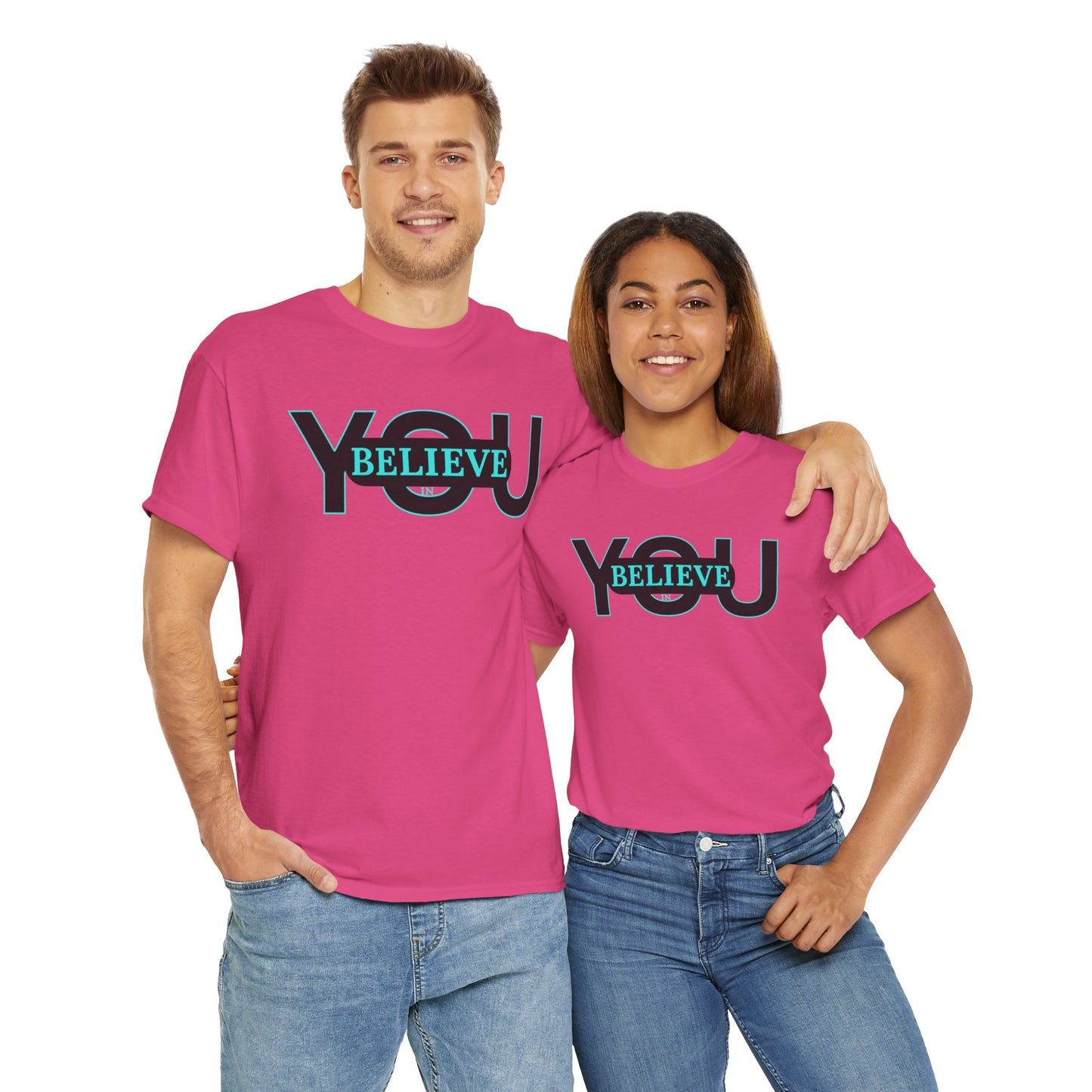 Believe in You (Blue) - Motivational T-Shirt Unisex Tee