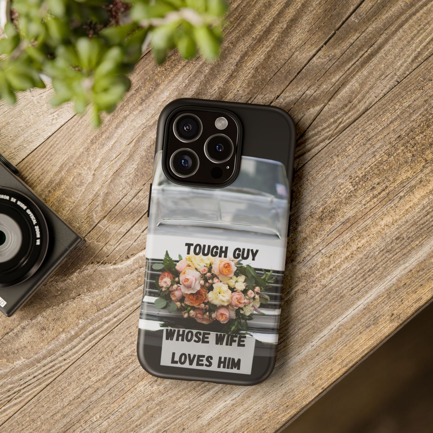 Phone Case iPhone 16/15/14 - Tough Guy Whose Wife Loves Him Tough Case