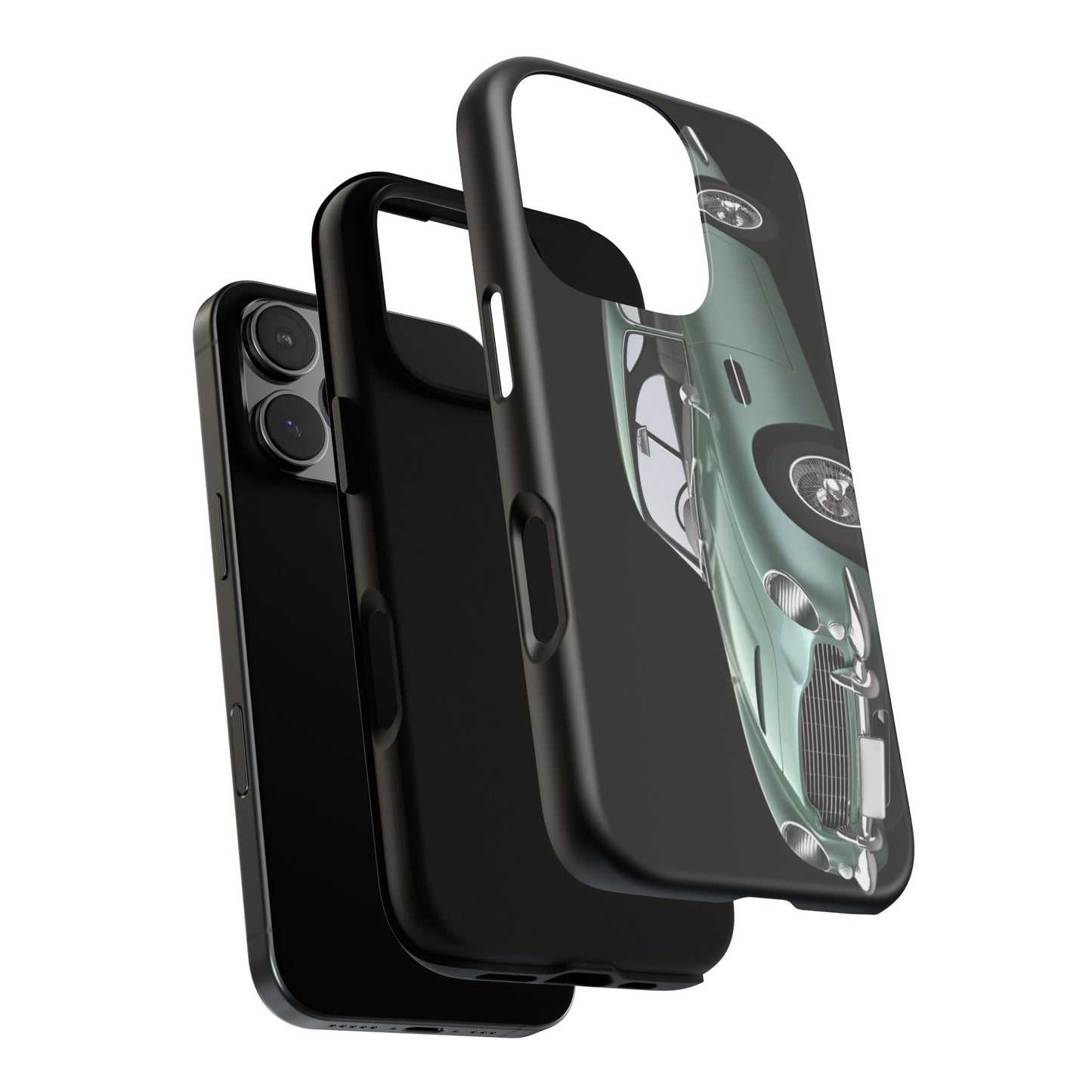 Phone Case iPhone 16/15/14 - Vintage Green Car Tough Case