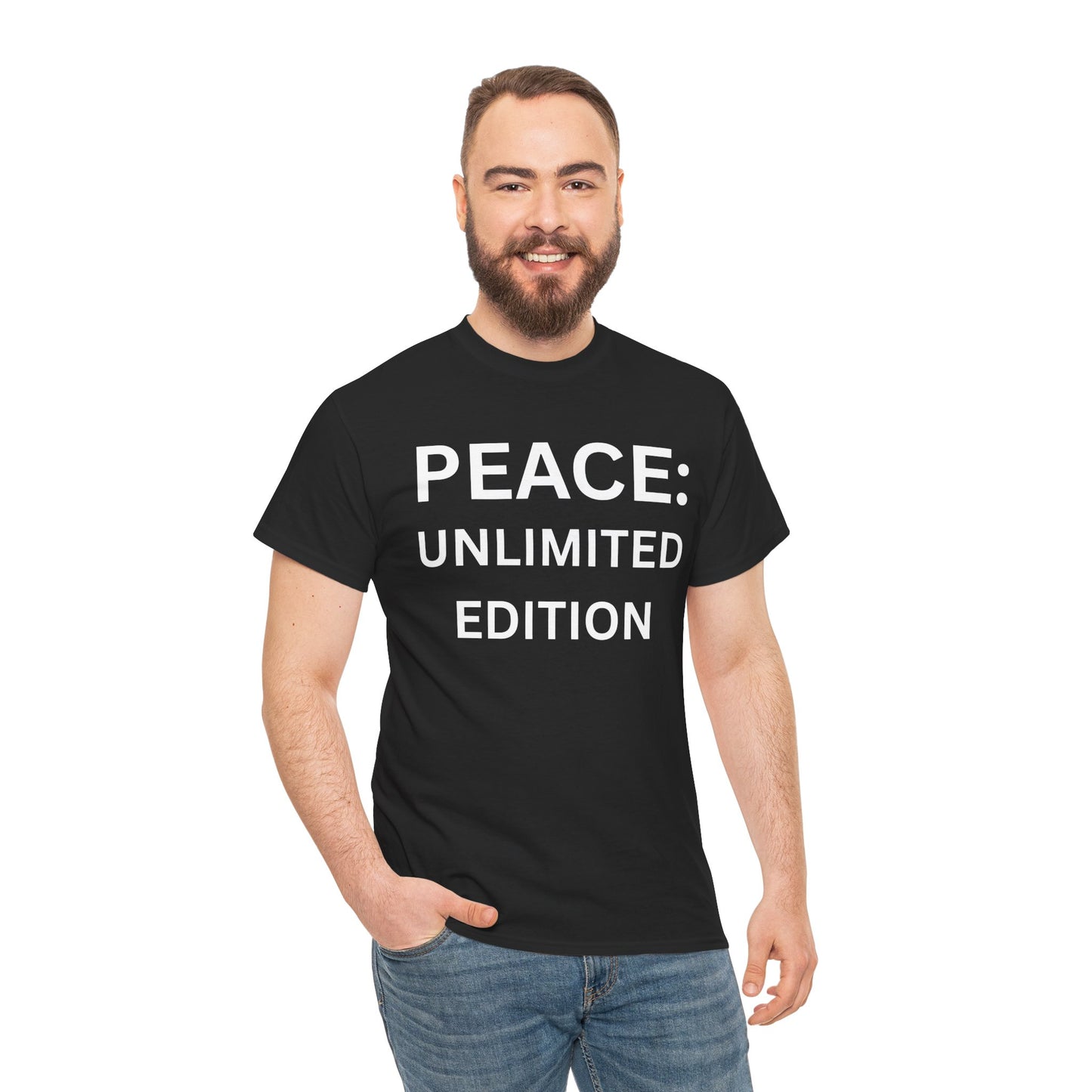 Peace Unlimited Edition Unisex Heavy Cotton Tee | Casual Wear, Gift for Friends, Peace Activism, Comfort, Everyday Style
