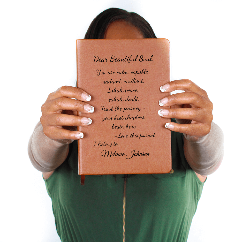 PERSONALIZED Dear Beautiful Soul - Graphic Leather Journal