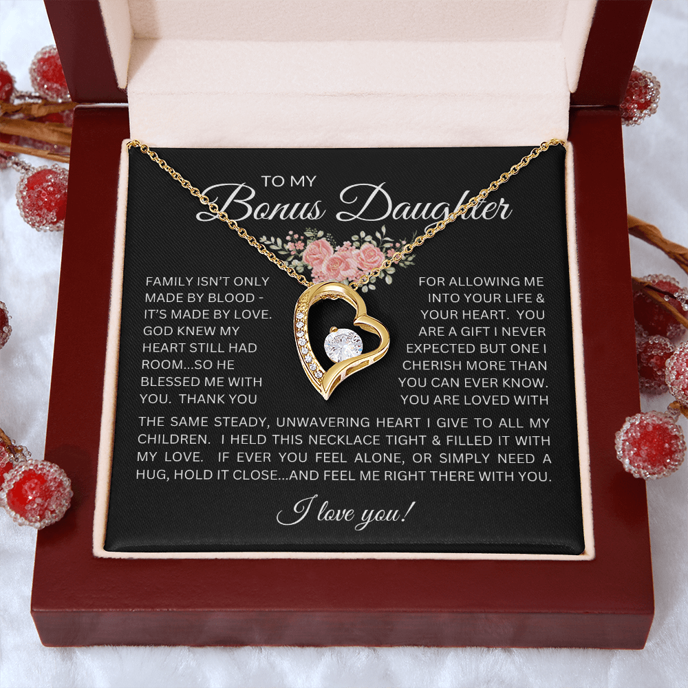 Blessed to Have You - Bonus Daughter Forever Love Necklace Stepdaughter / Bonus Daughter Gift from Bonus Dad