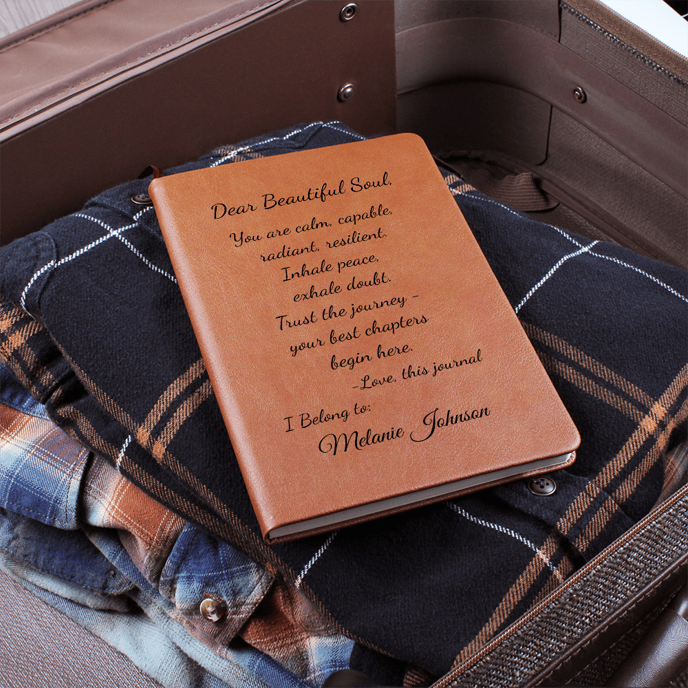 PERSONALIZED Dear Beautiful Soul - Graphic Leather Journal