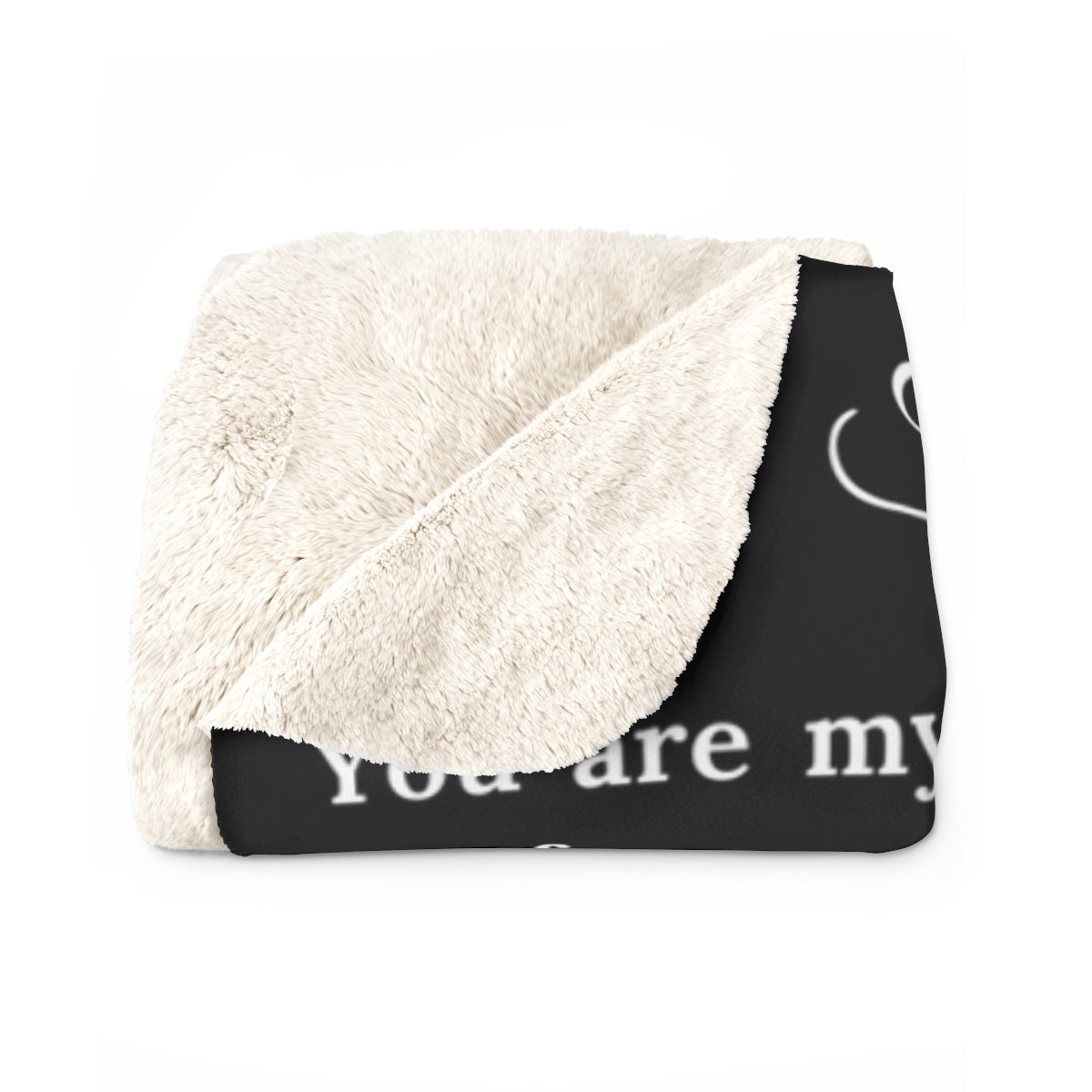 PERSONALIZED PHOTO Soulmate Recipe Blanket - Black Sherpa Fleece Blanket 60x80