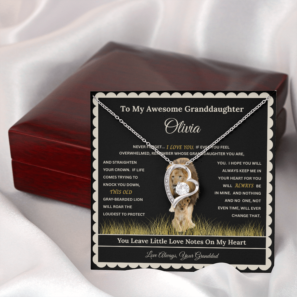 Personalized Daughter Heart Necklace with Message Card – Custom Name Gift for Daughter, Granddaughter, Bonus Daughter or Goddaughter