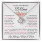 To Our Daughter(s) — Beautiful Love Knot Necklace & PERSONALIZED Heartwarming Message from Mom & Dad (Only, First-Born, Second, Third, Fourth, Fifth, or Twins)