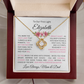 To Our Daughter(s) — Beautiful Love Knot Necklace & PERSONALIZED Heartwarming Message from Mom & Dad (Only, First-Born, Second, Third, Fourth, Fifth, or Twins)