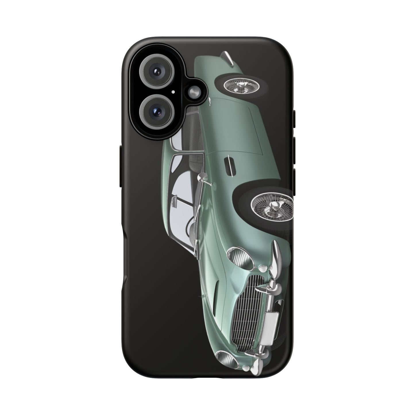 Phone Case iPhone 16/15/14 - Vintage Green Car Tough Case