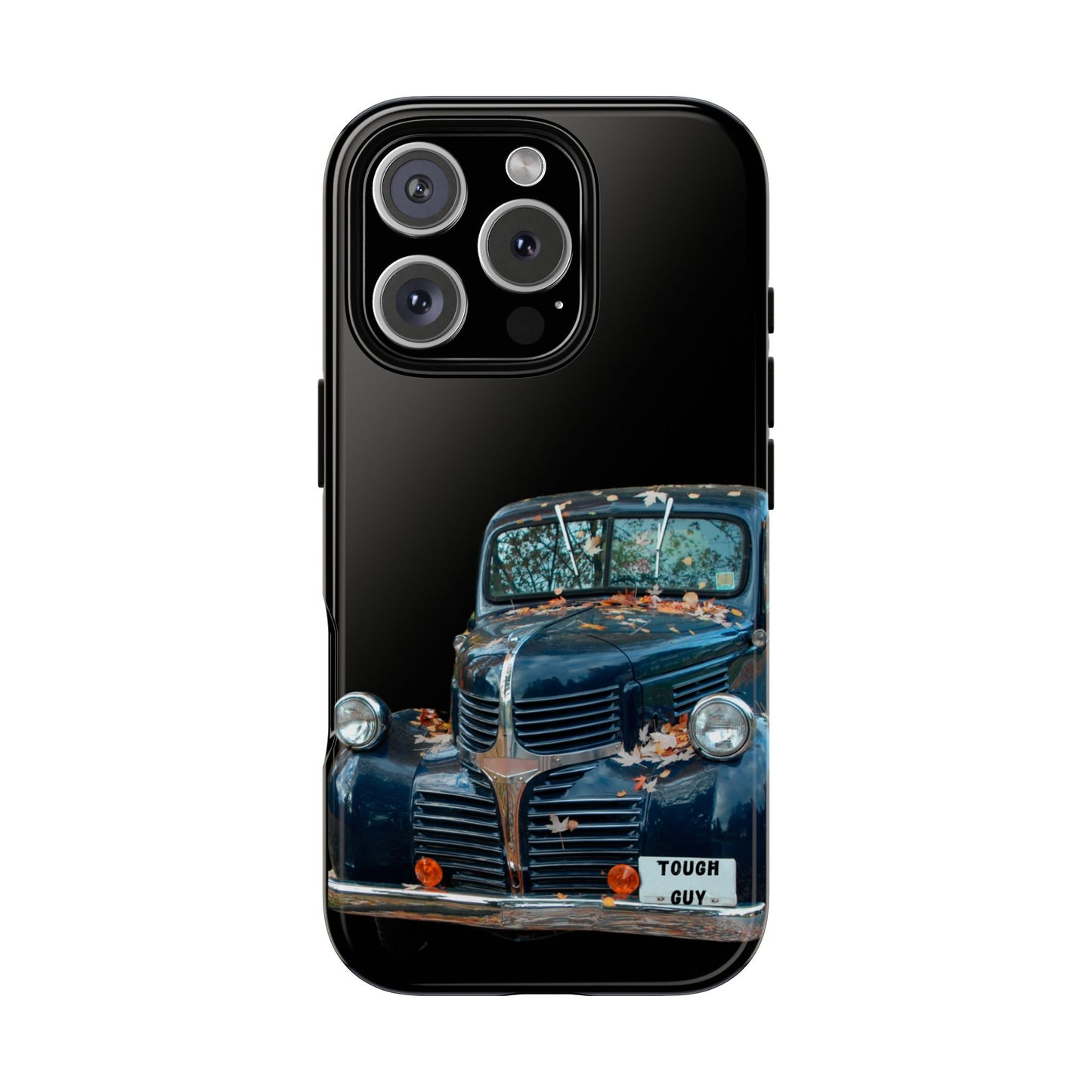 Phone Case iPhone 16/15/14 - Vintage Black Truck Tough Guy Tough Case