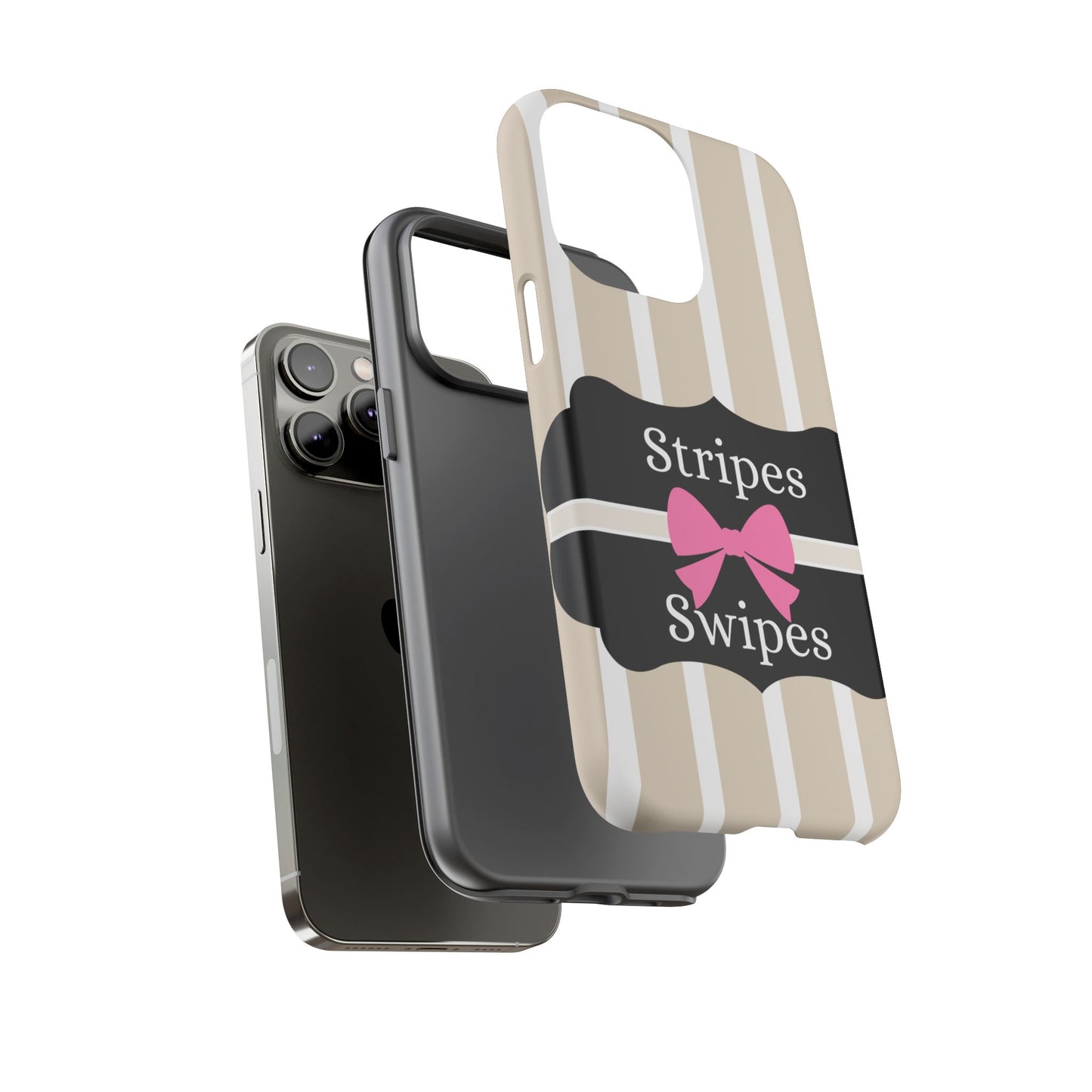 Phone Case iPhone 16/15/14 - Stripes & Swipes Tough Case