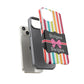 Phone Case iPhone 16/15/14 - Lollipop Stripes & Swipes Tough Case