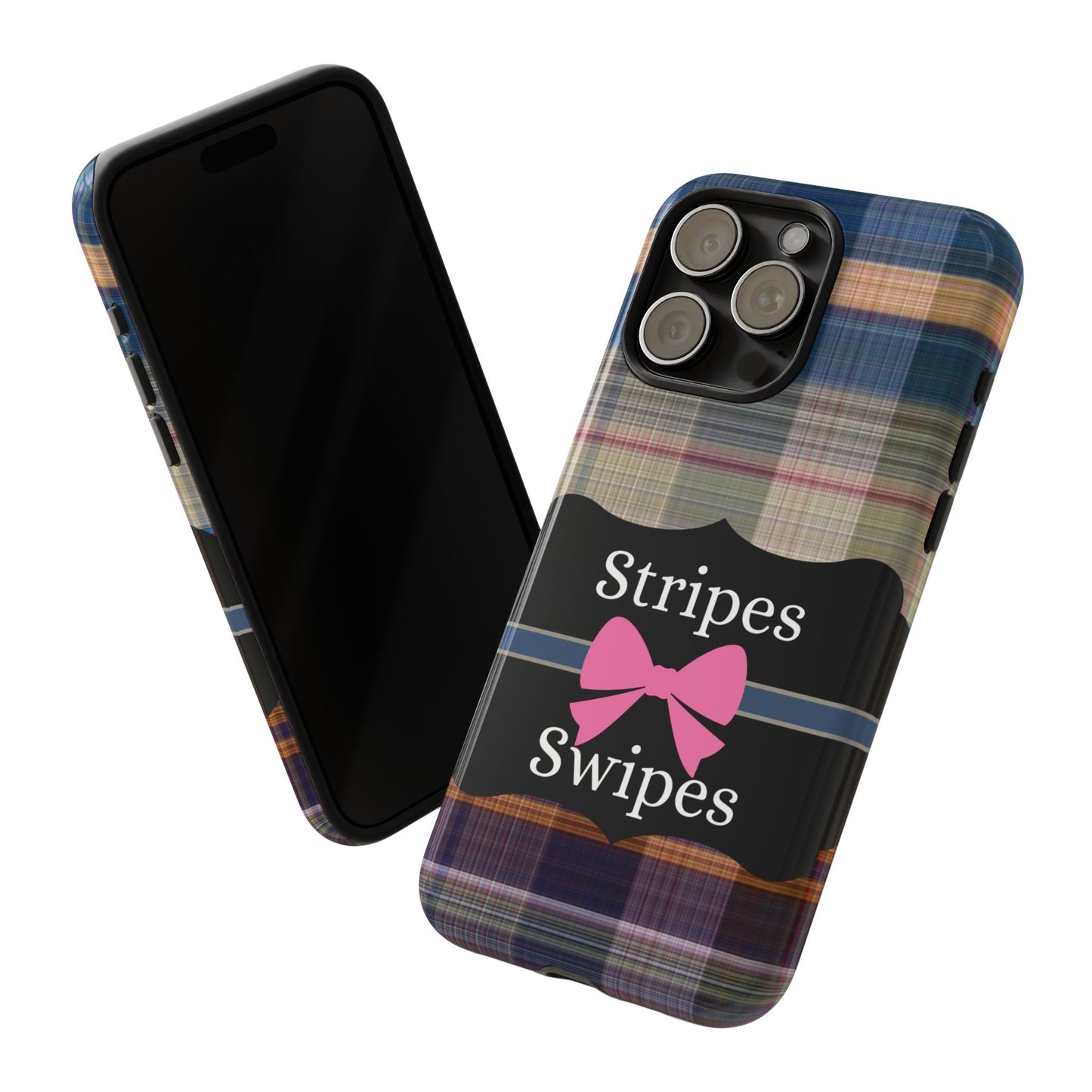 Phone Case iPhone 16/15/14 -Stripes & Swipes Tough Case