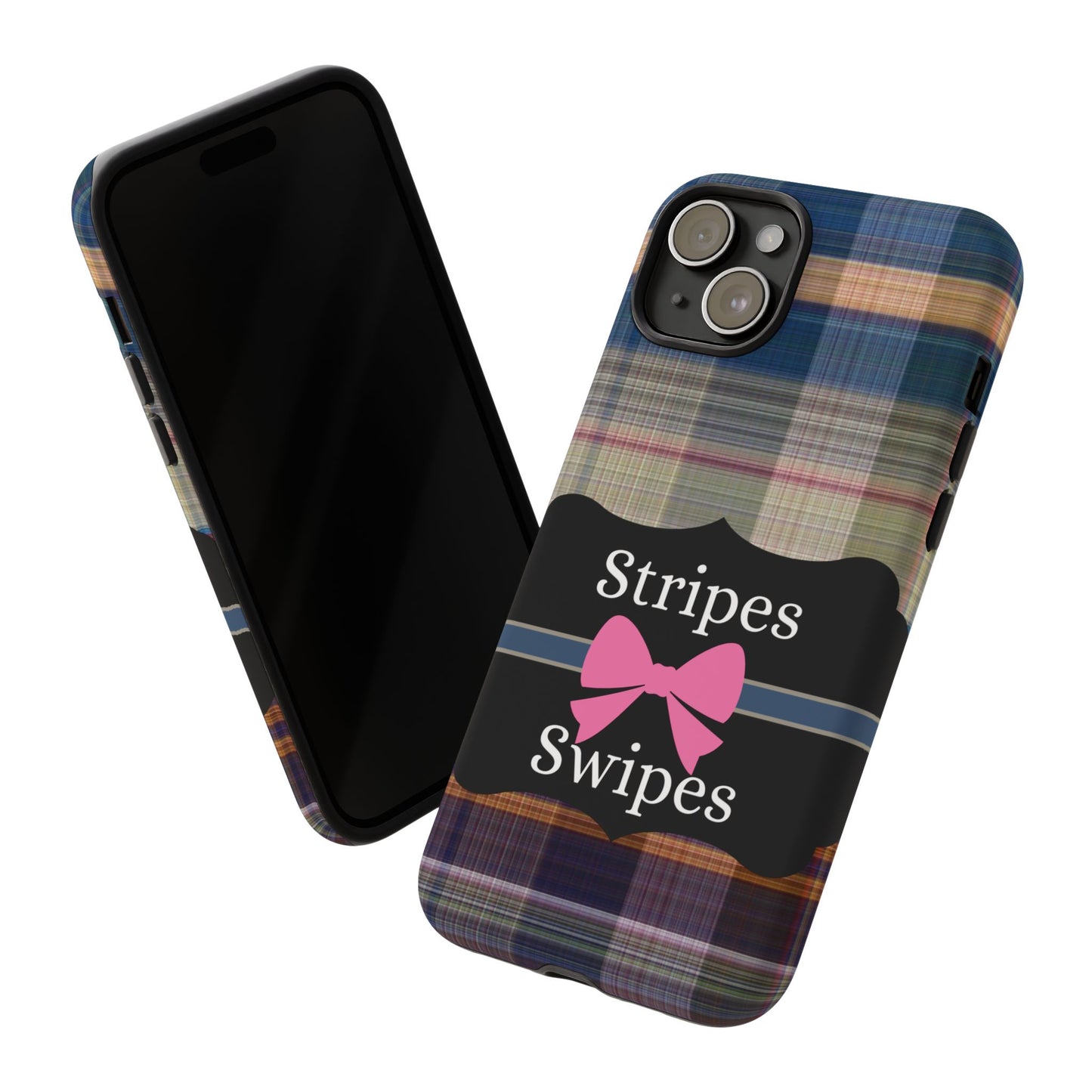 Phone Case iPhone 16/15/14 -Stripes & Swipes Tough Case