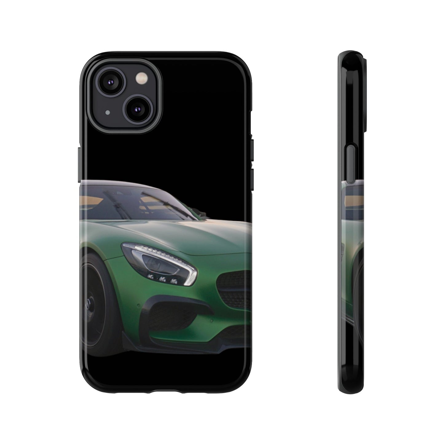 Phone Case iPhone 16/15/14 - Green Luxury Car Tough Case