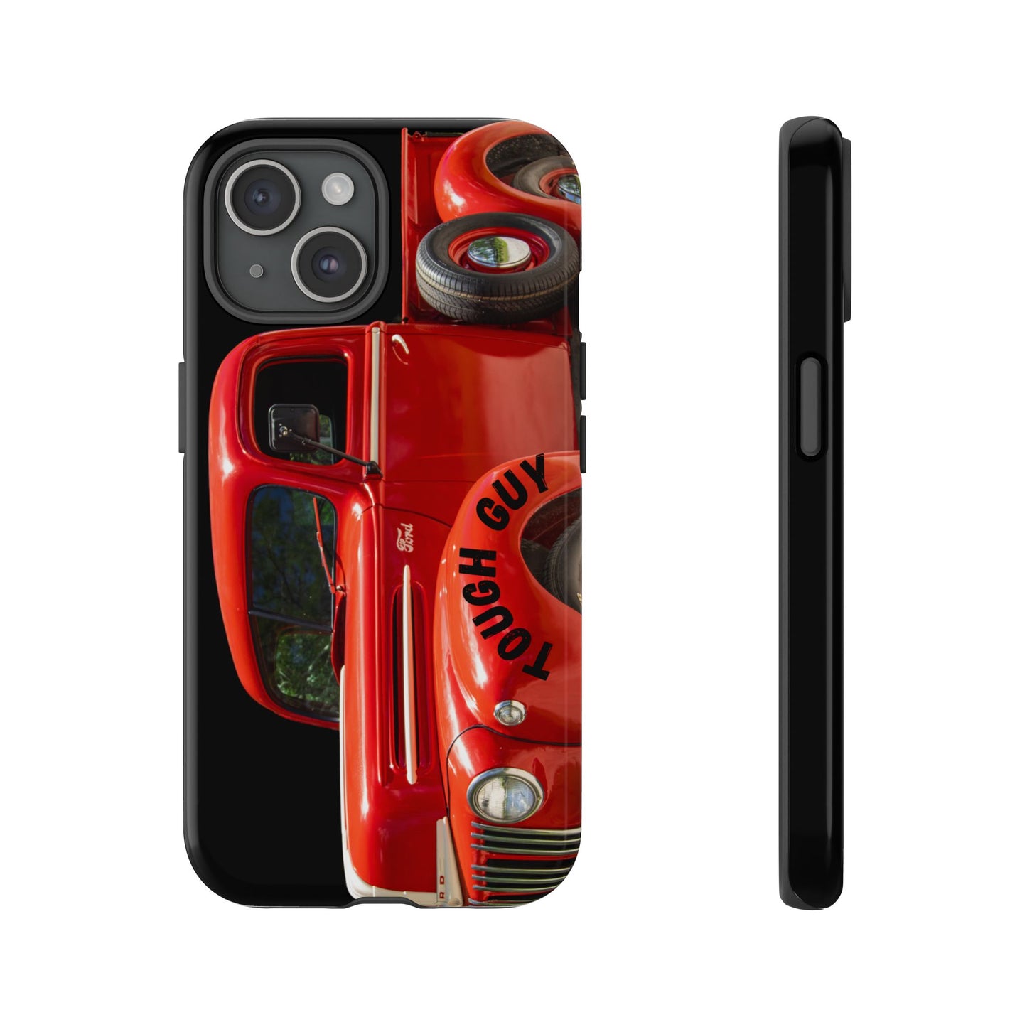 Phone Case iPhone 16/15/14 - Tough Guy Vintage Red Truck Tough Case