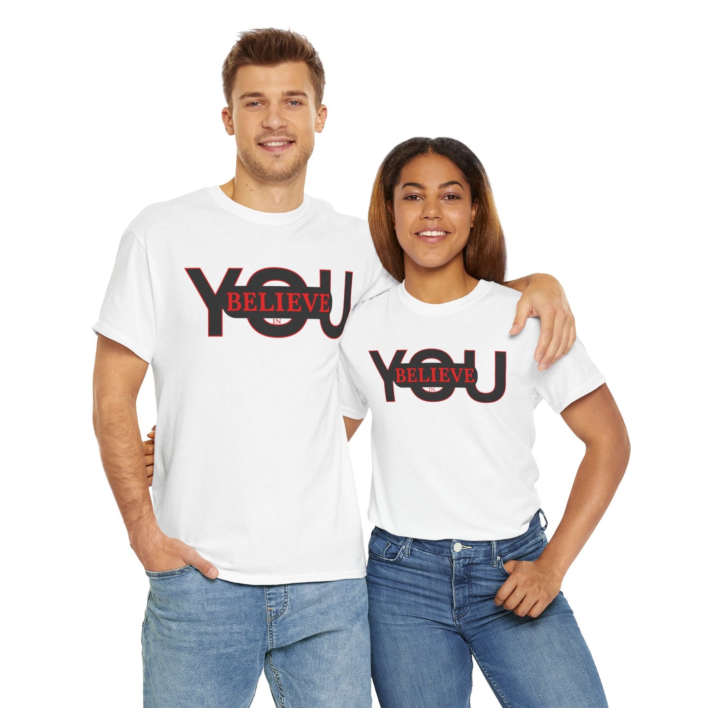 Believe in You (Red) - Motivational T-Shirt Unisex Tee