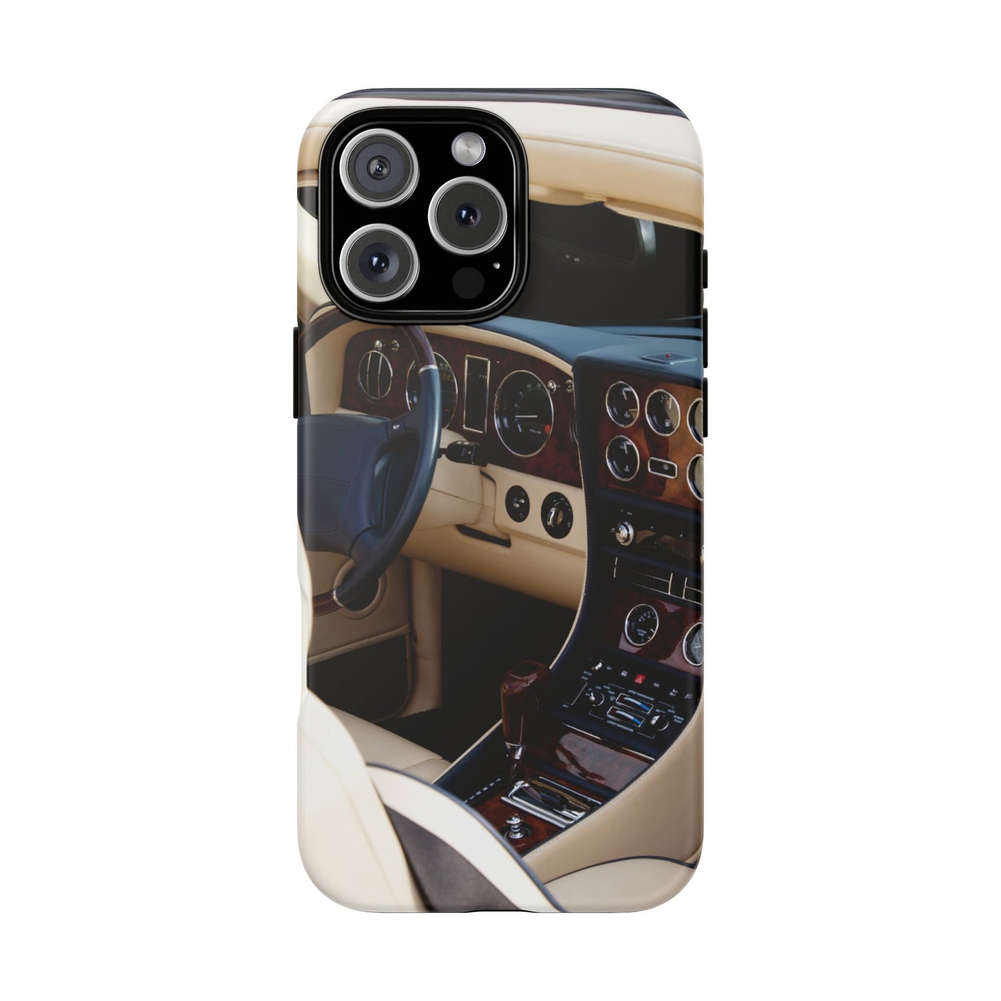 Phone Case iPhone 16/15/14 - Luxury Car Interior Tough Case