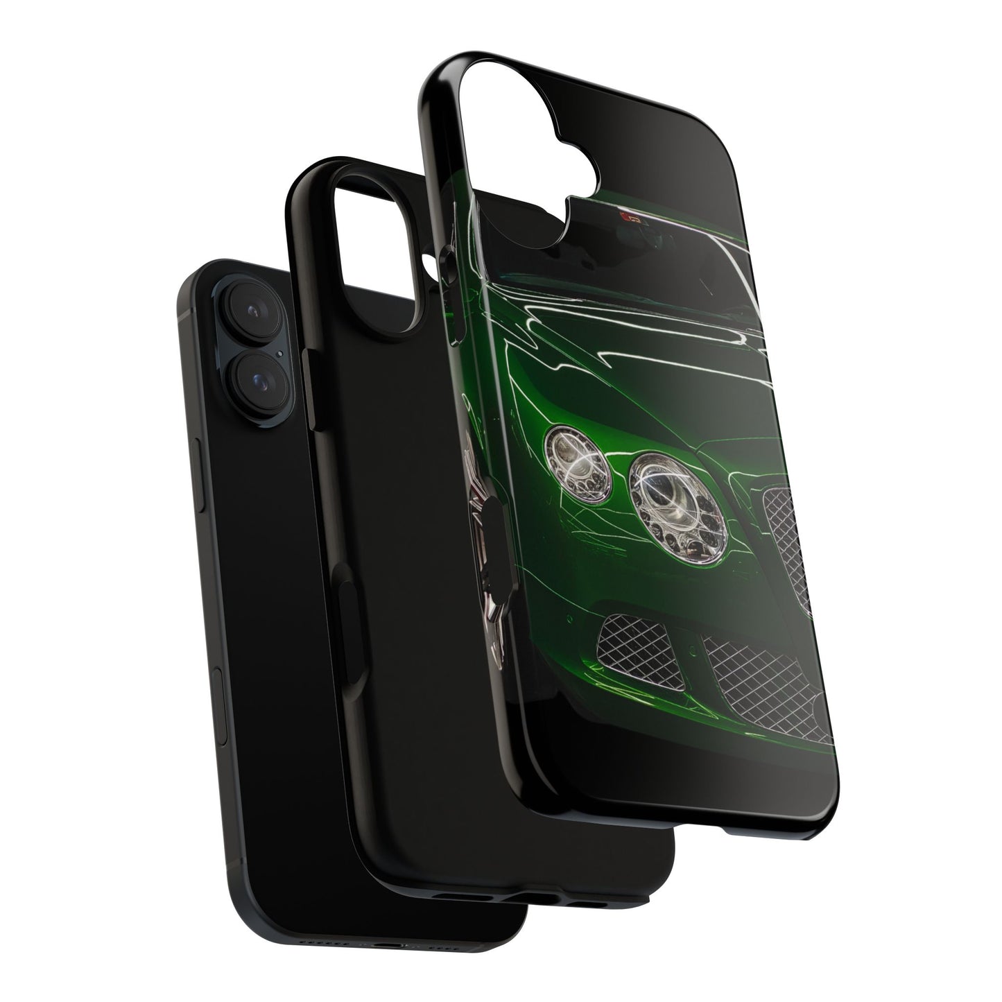 Phone Case iPhone 16/15/14 - Green Luxury Car Tough Case