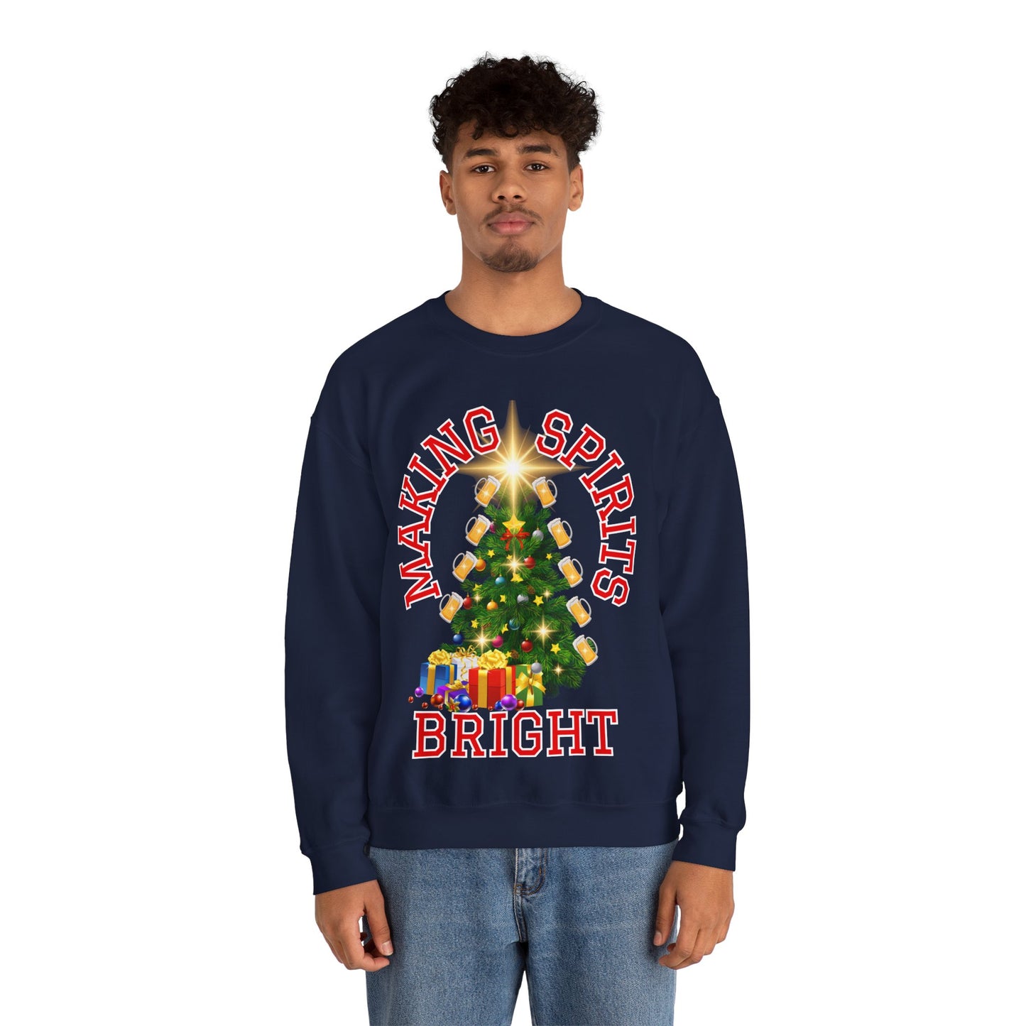 Making Spirits Bright - Unisex Heavy Blend™ Crewneck Sweatshirt