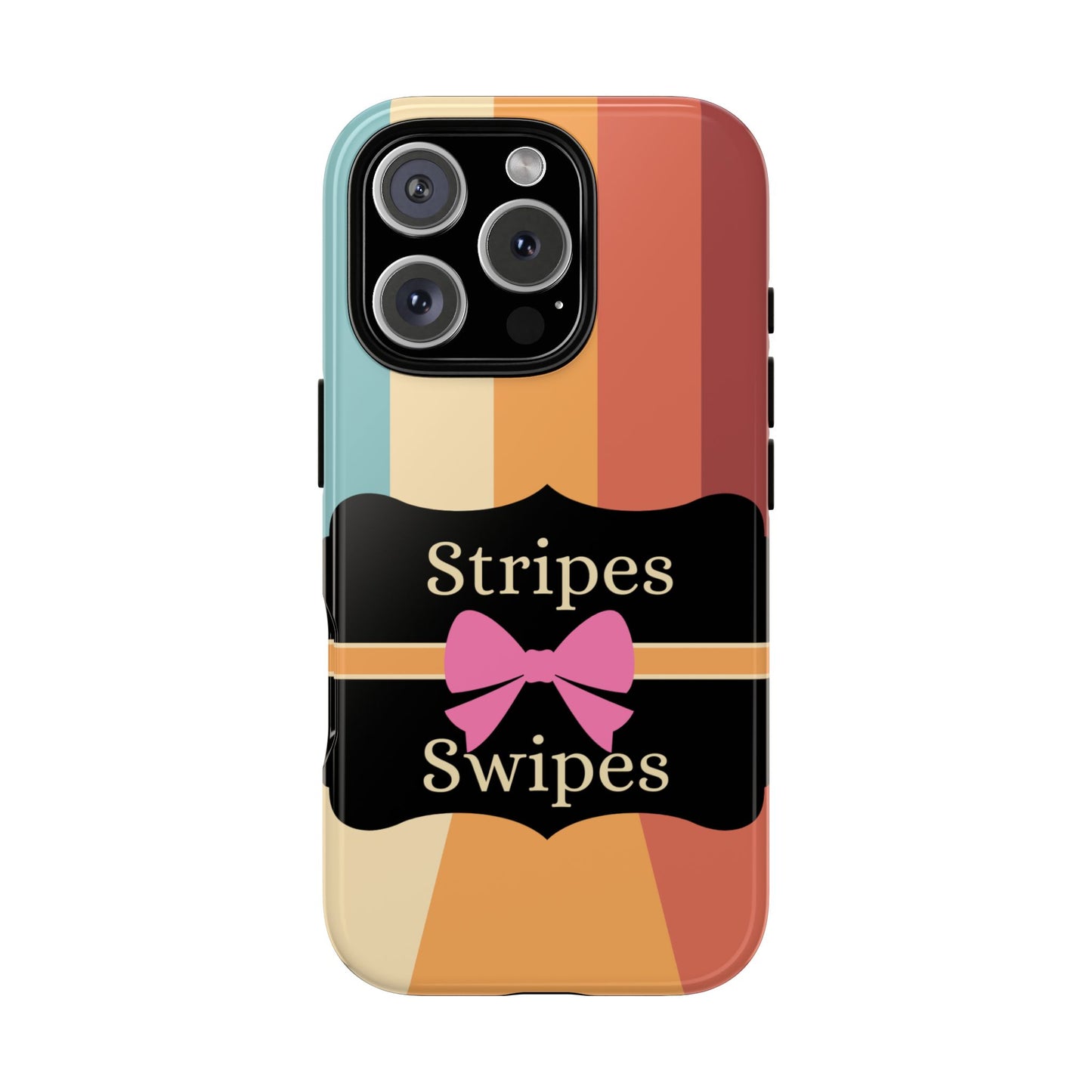 Phone Case iPhone 16/15/14 - Wall/Floor Stripes & Swipes Tough Case