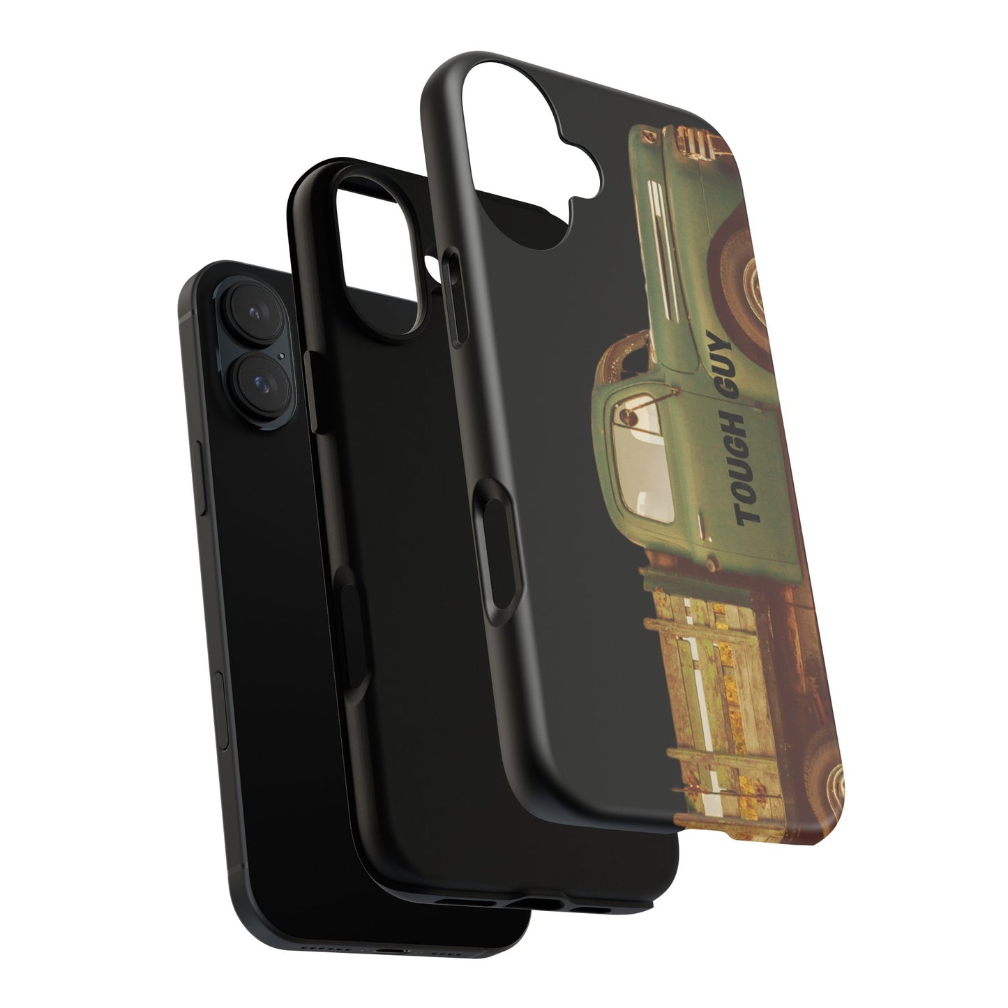 Phone Case iPhone 16/15/14 - Tough Guy Old Green Truck Tough Case