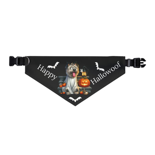 Happy "Hallowoof" - EXTRA LARGE Pet Bandana Collar BLACK 02