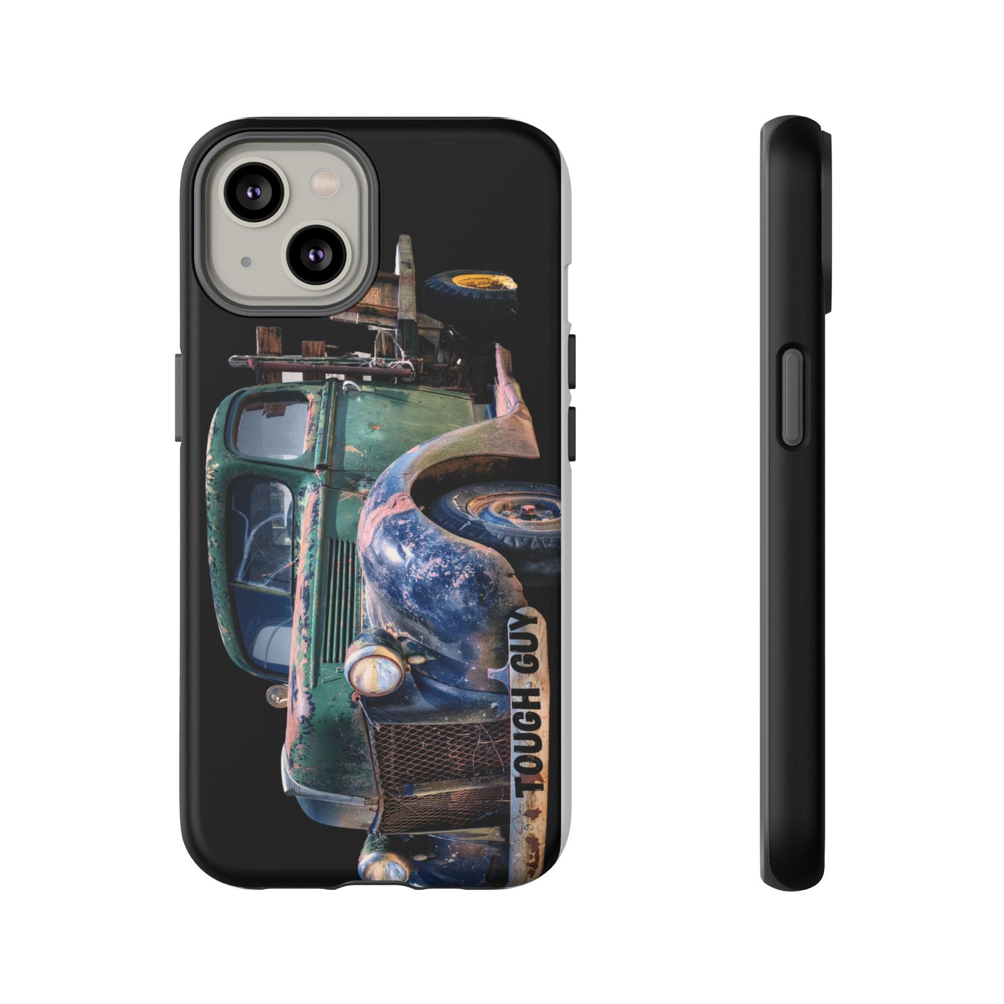 Phone Case iPhone 16/15/14 - Tough Guy Green Blue Truck Tough Case