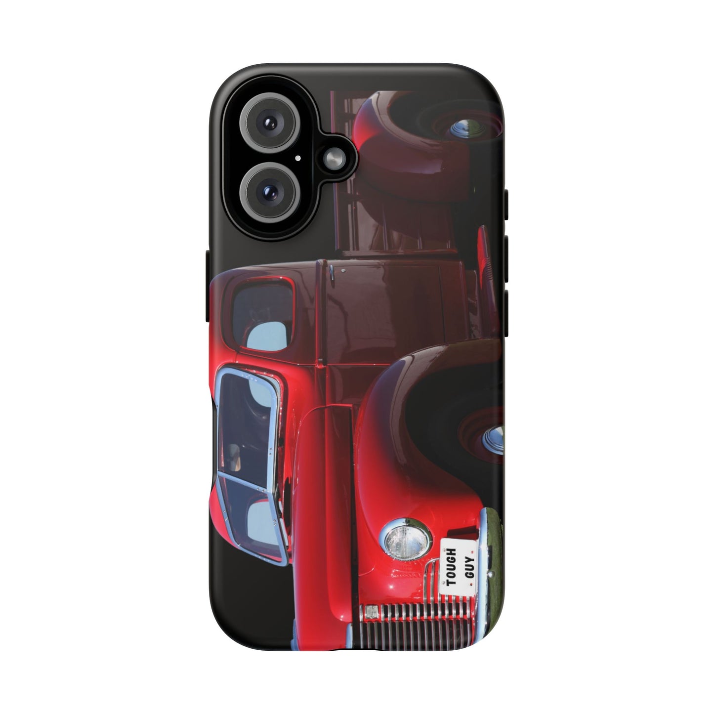 Phone Case iPhone 16/15/14 - Tough Guy Vintage Red Truck Tough Case