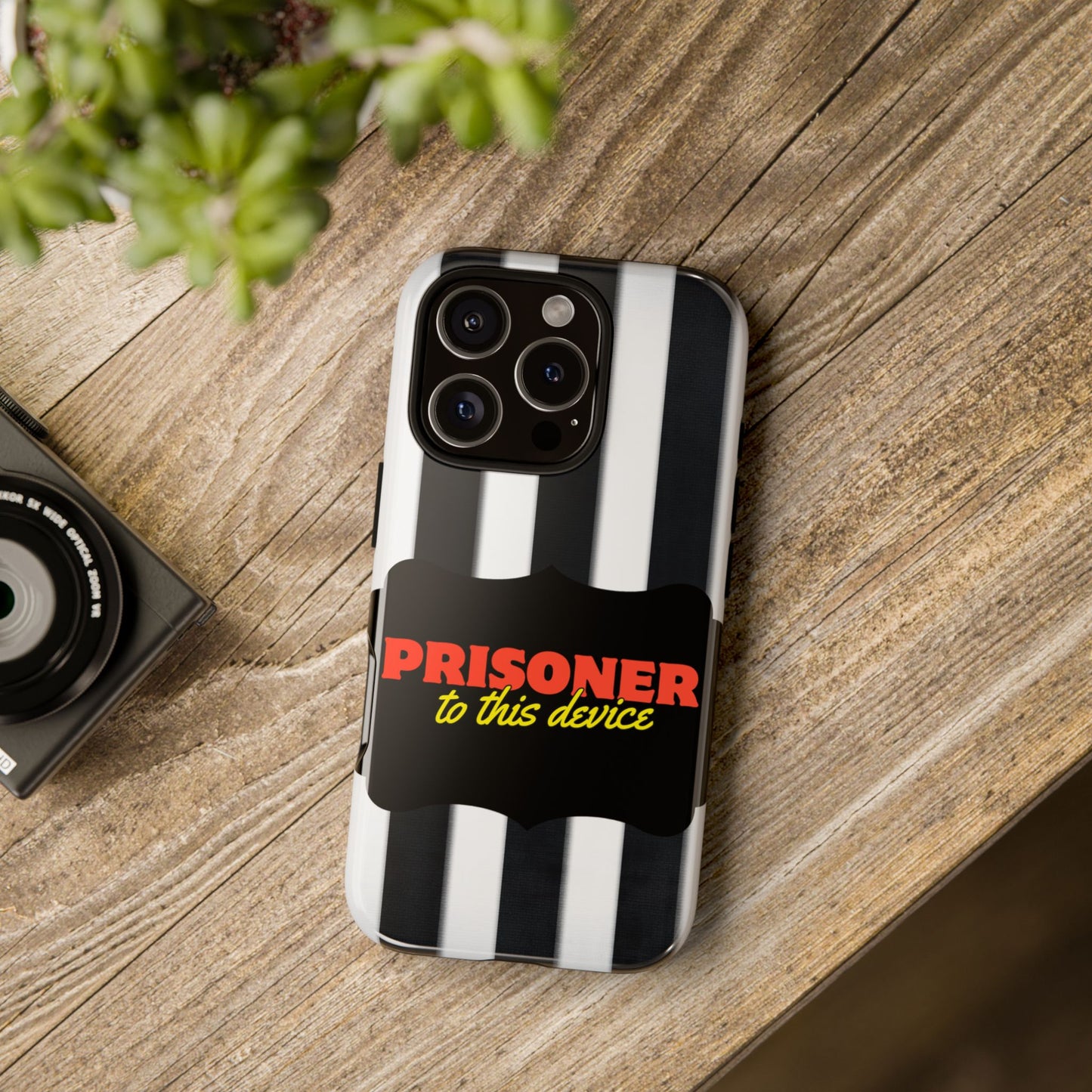 Phone Case iPhone 16/15/14 - Funny Prisoner to this Device Tough Case