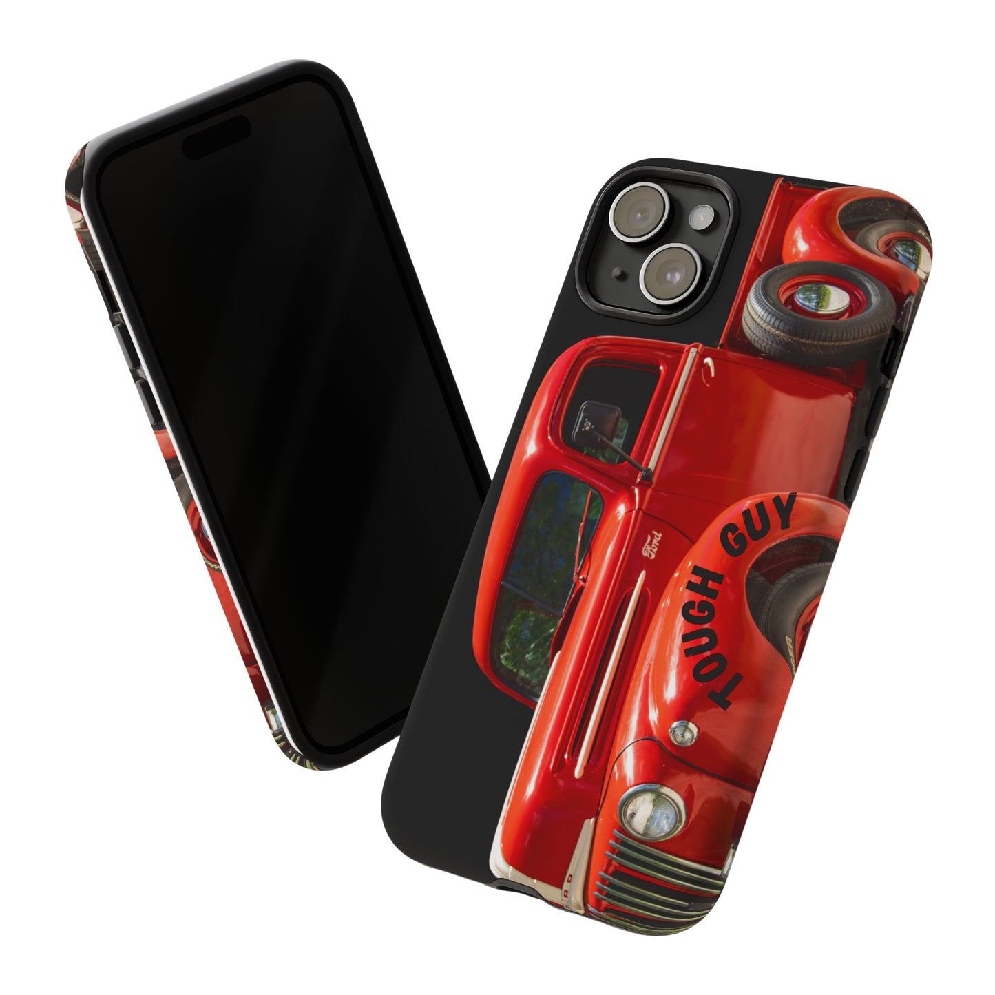 Phone Case iPhone 16/15/14 - Tough Guy Vintage Red Truck Tough Case