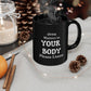 Stress Matters Black Mug - 11oz Self-Care Gift, Mindfulness Coffee Cup, Mental Health Awareness, Motivational Gift