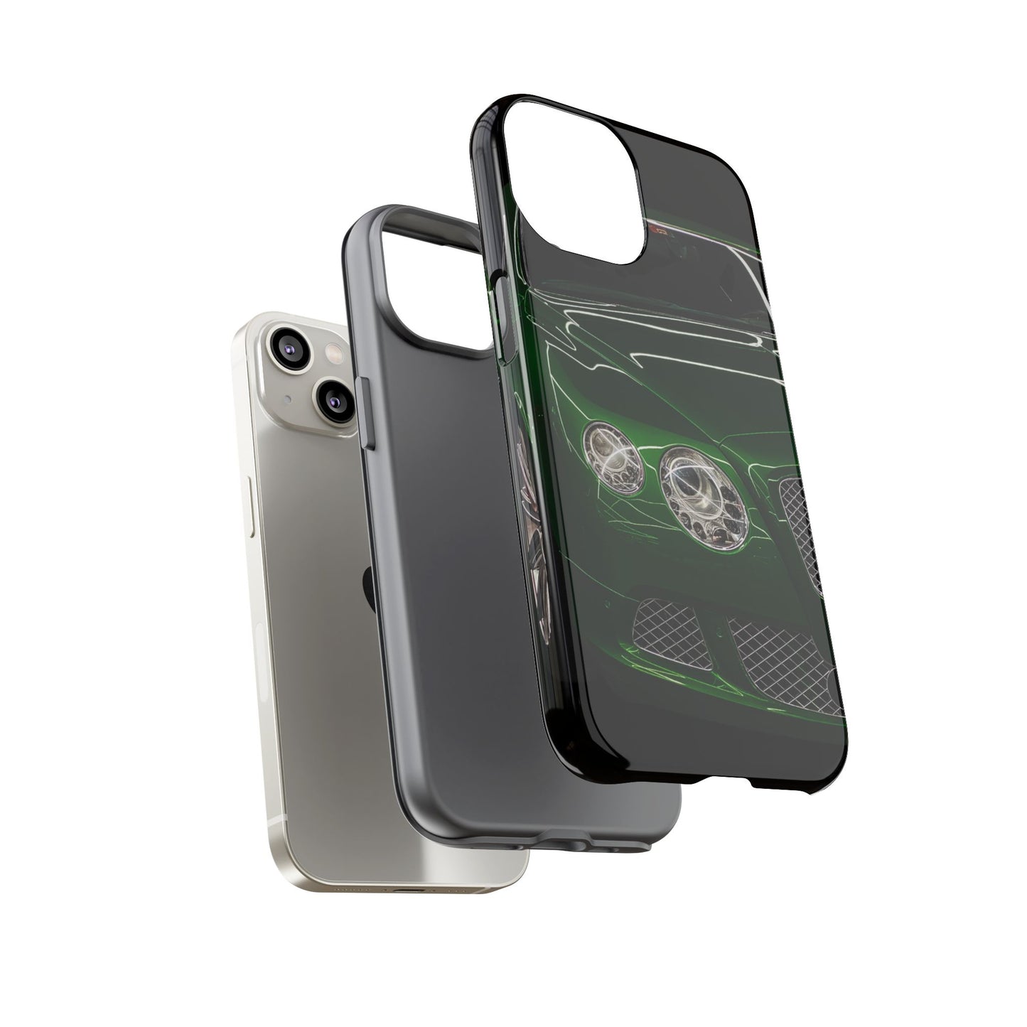 Phone Case iPhone 16/15/14 - Green Luxury Car Tough Case