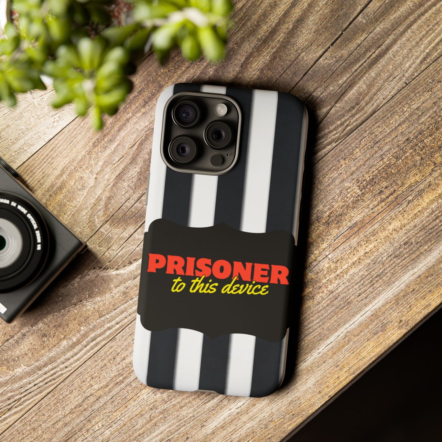 Phone Case iPhone 16/15/14 - Funny Prisoner to this Device Tough Case