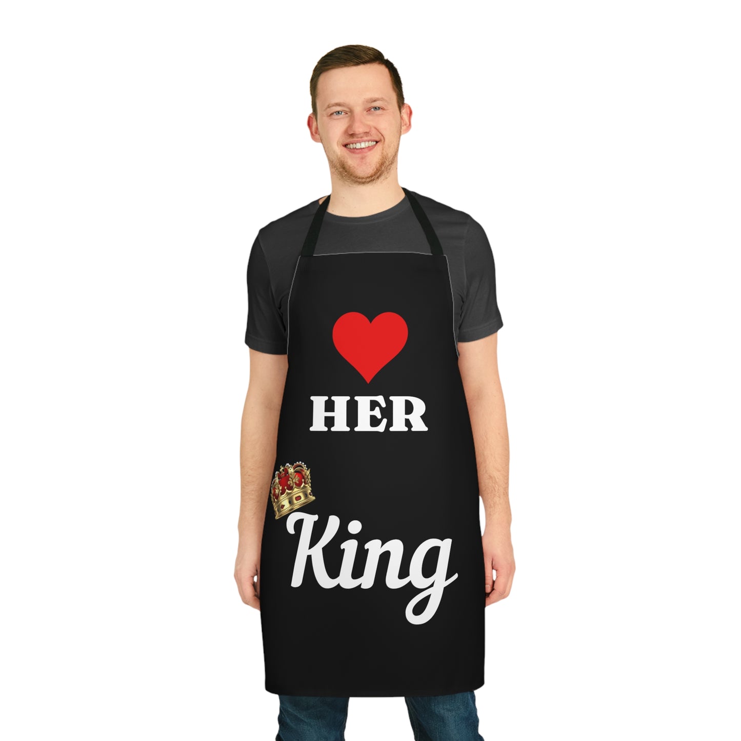 Her King Apron (AOP) - Black