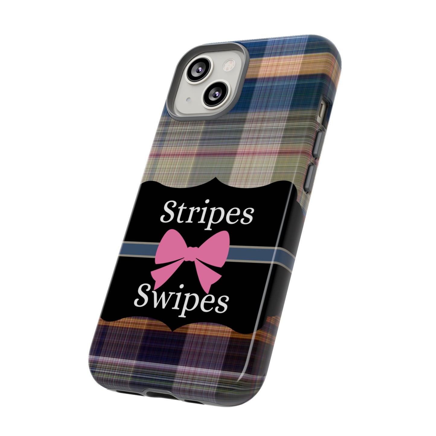 Phone Case iPhone 16/15/14 -Stripes & Swipes Tough Case