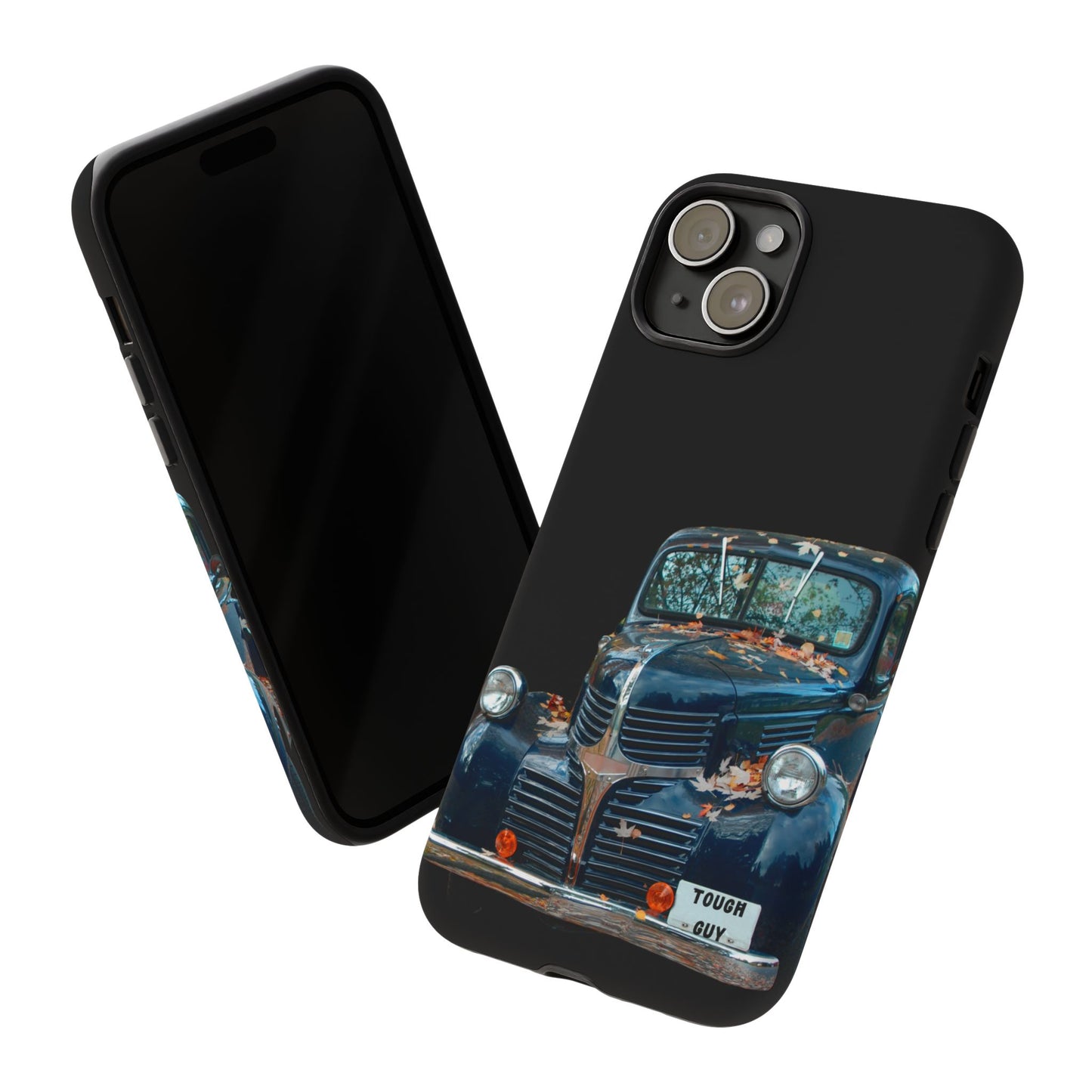 Phone Case iPhone 16/15/14 - Vintage Black Truck Tough Guy Tough Case